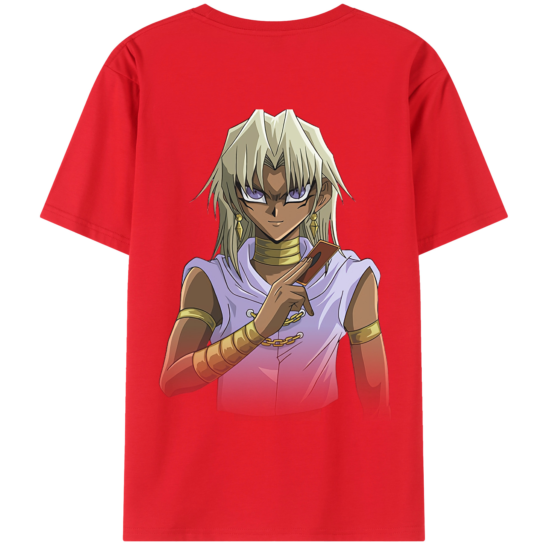 （画像用） 遊☆戯☆王 Yu-Gi-Oh! 綿100％ メンズ半袖Tシャツ（バックプリント） 通気性