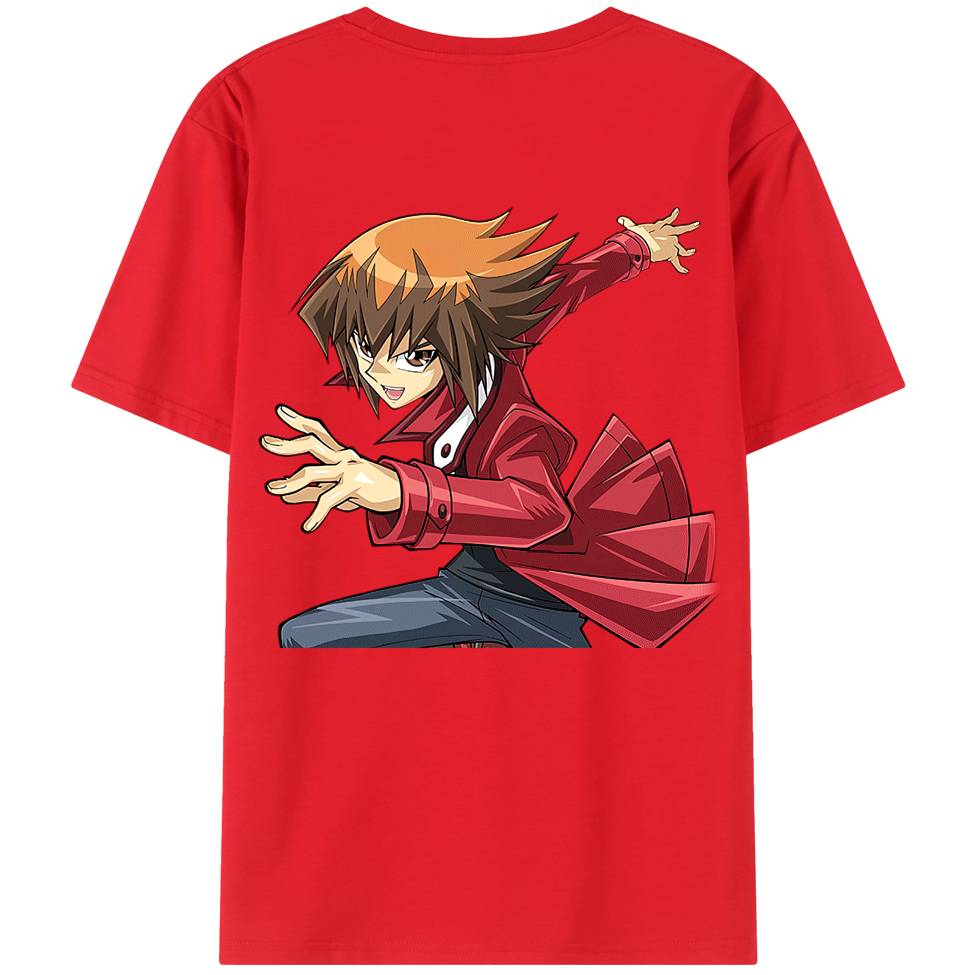 （画像用） 遊☆戯☆王 Yu-Gi-Oh! 綿100％ メンズ半袖Tシャツ（バックプリント） 通気性