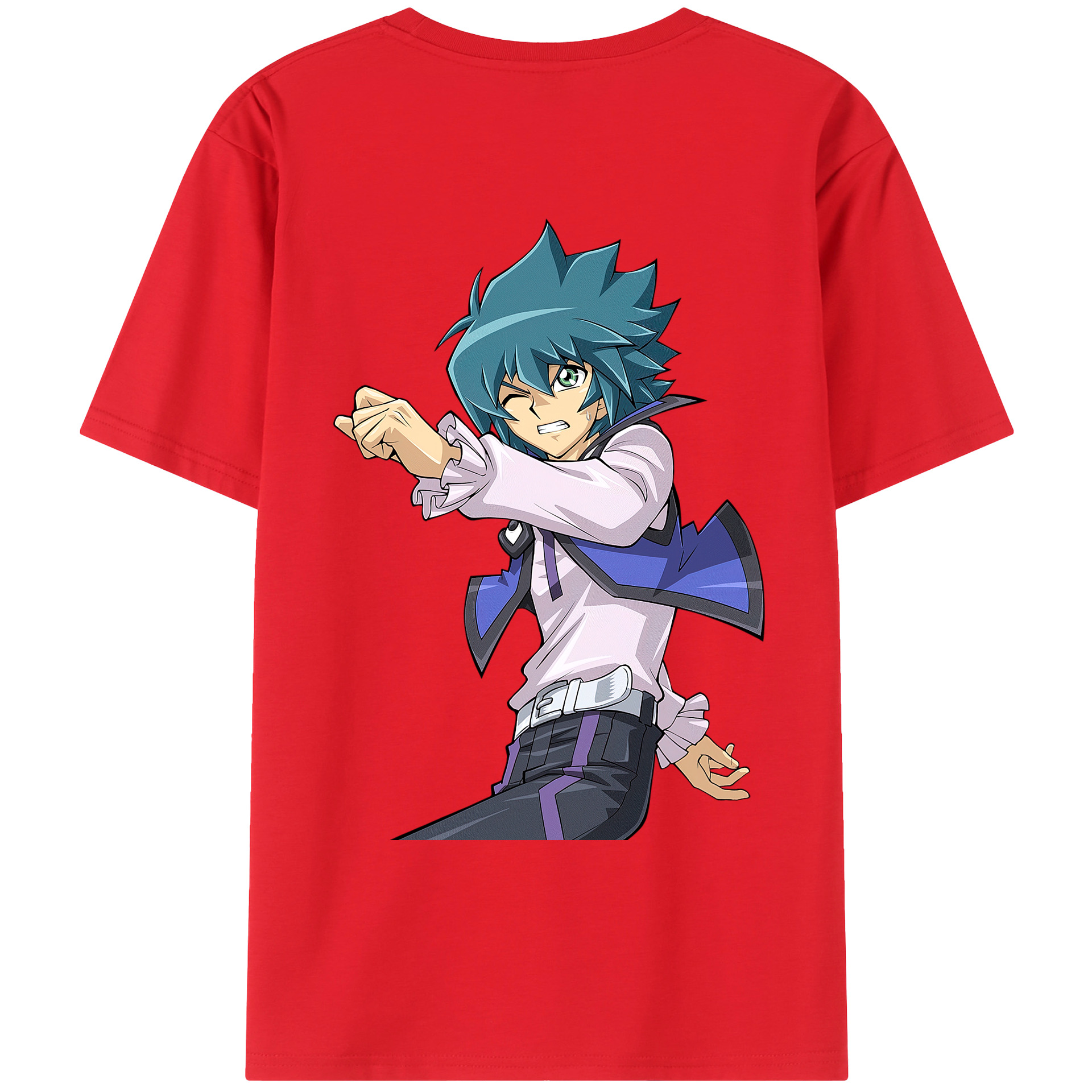（画像用） 遊☆戯☆王 Yu-Gi-Oh! 綿100％ メンズ半袖Tシャツ（バックプリント） 通気性
