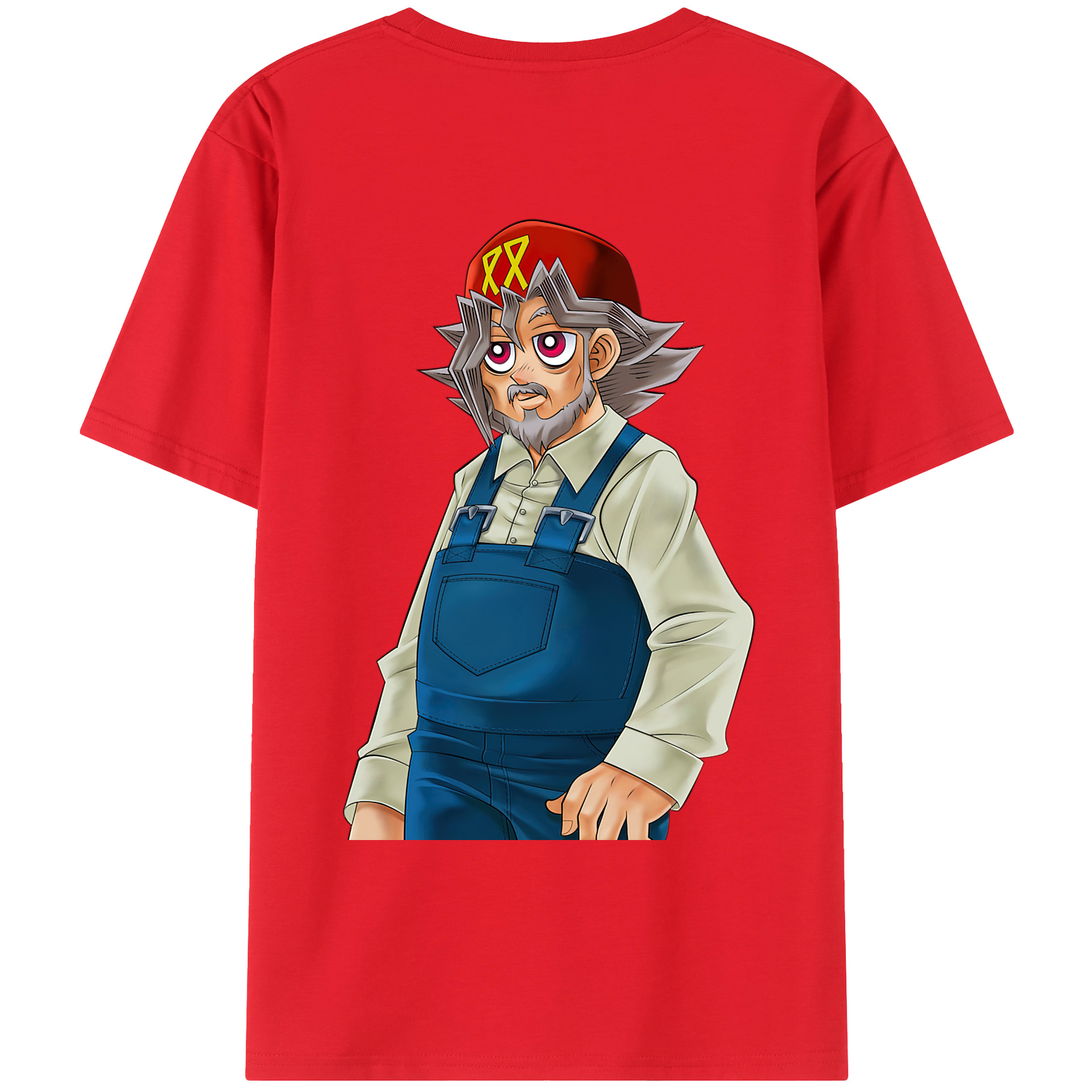 （画像用） 遊☆戯☆王 Yu-Gi-Oh! 綿100％ メンズ半袖Tシャツ（バックプリント） 通気性