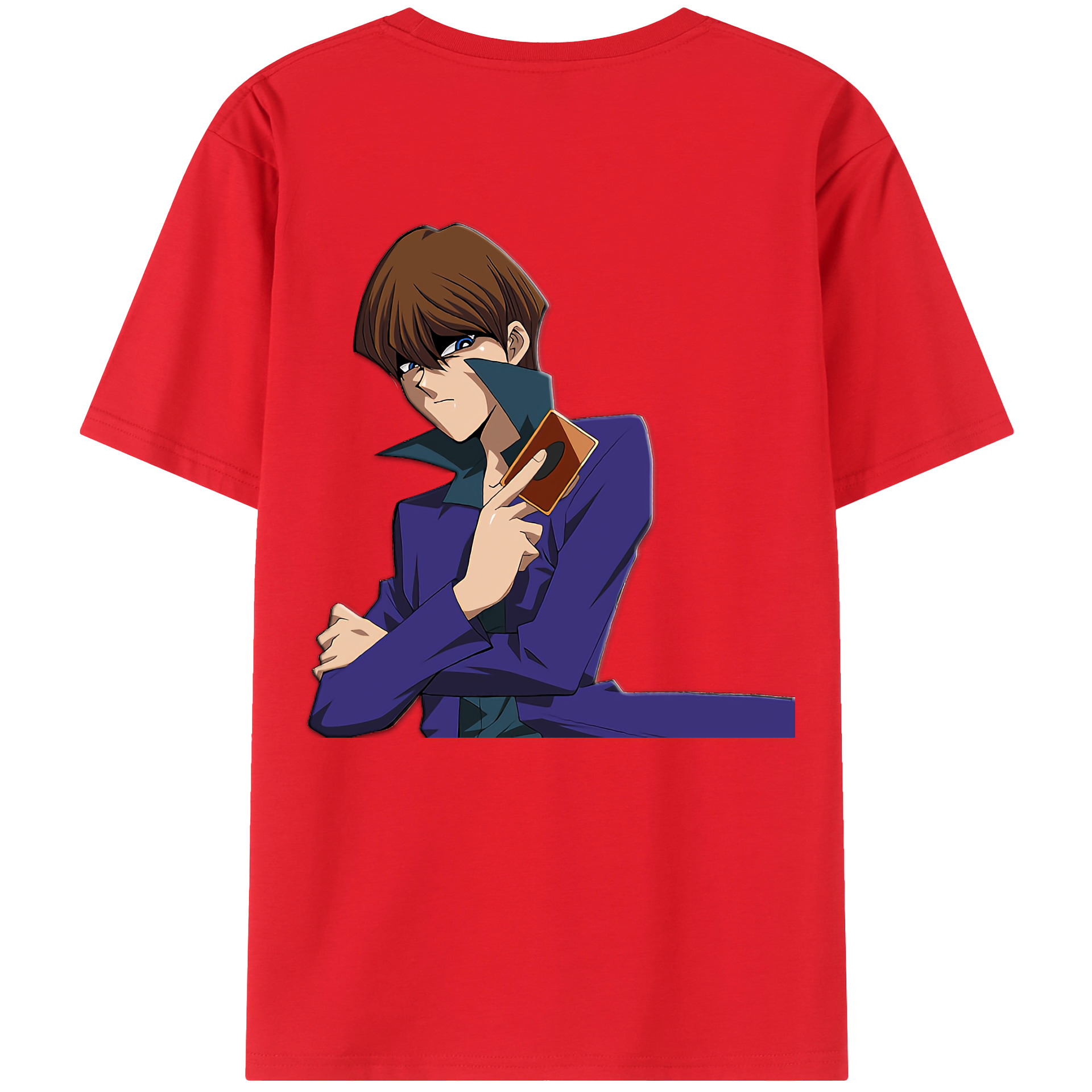 （画像用） 遊☆戯☆王 Yu-Gi-Oh! 綿100％ メンズ半袖Tシャツ（バックプリント） 通気性