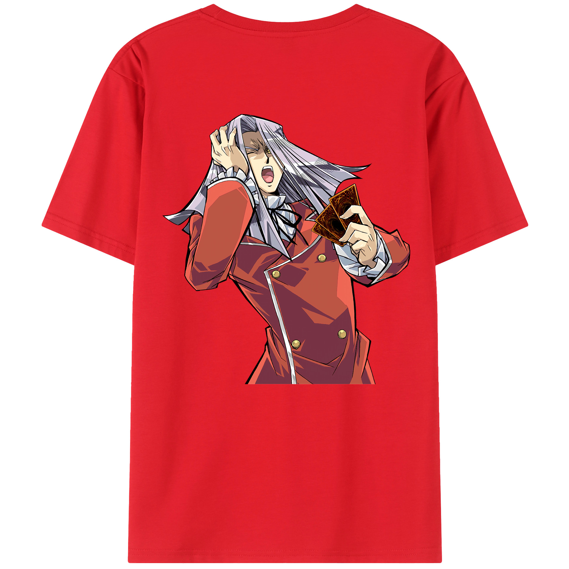（画像用） 遊☆戯☆王 Yu-Gi-Oh! 綿100％ メンズ半袖Tシャツ（バックプリント） 通気性