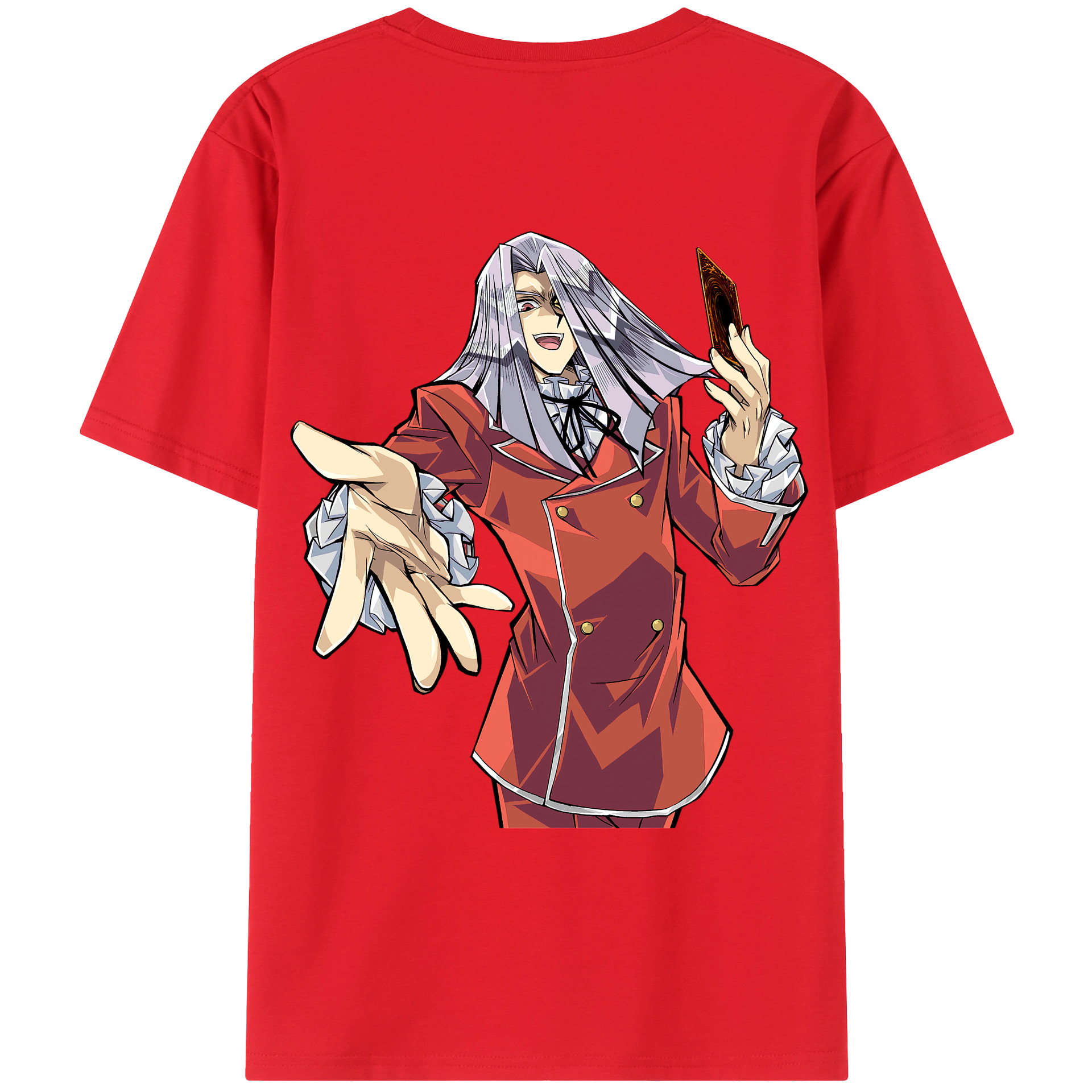 （画像用） 遊☆戯☆王 Yu-Gi-Oh! 綿100％ メンズ半袖Tシャツ（バックプリント） 通気性