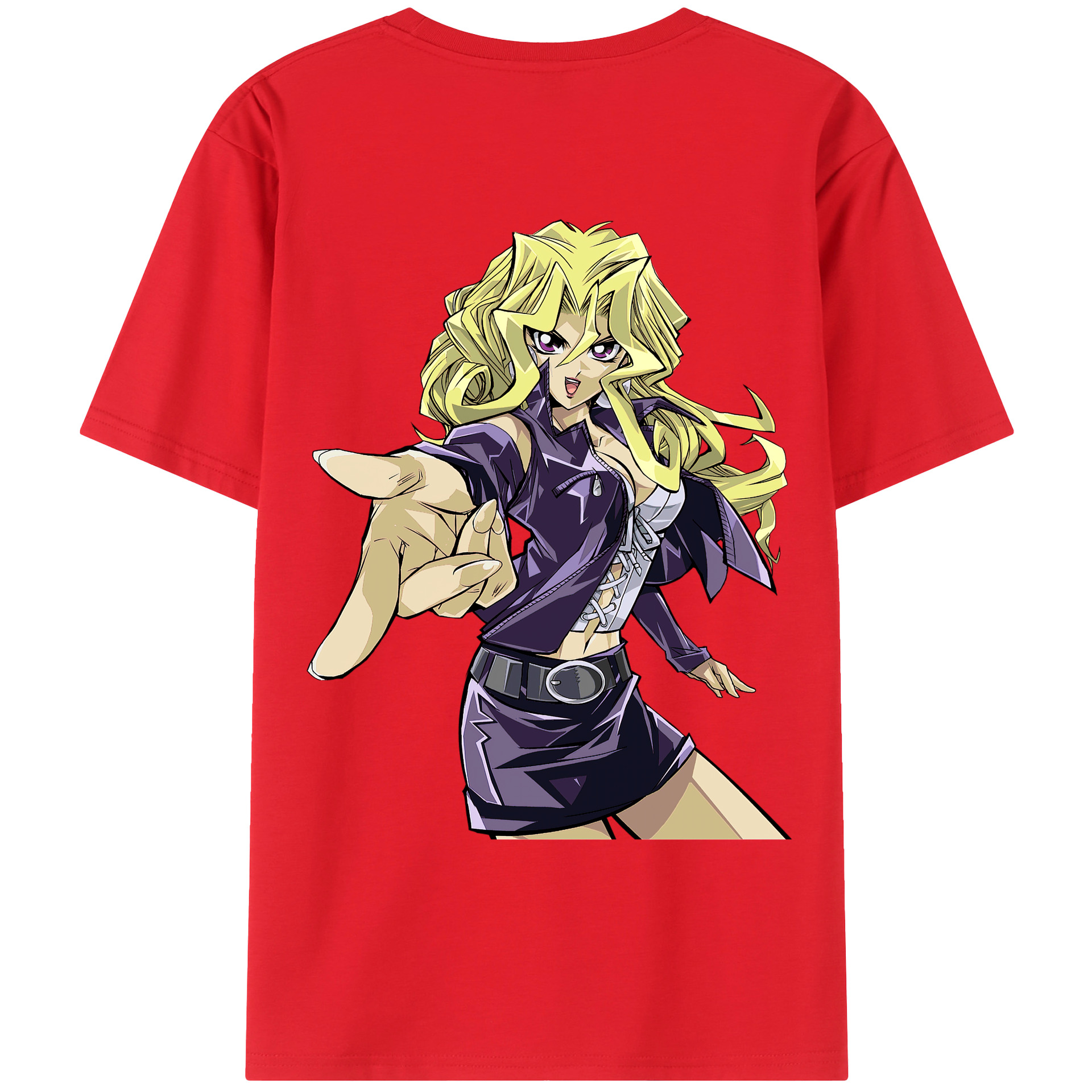 （画像用） 遊☆戯☆王 Yu-Gi-Oh! 綿100％ メンズ半袖Tシャツ（バックプリント） 通気性