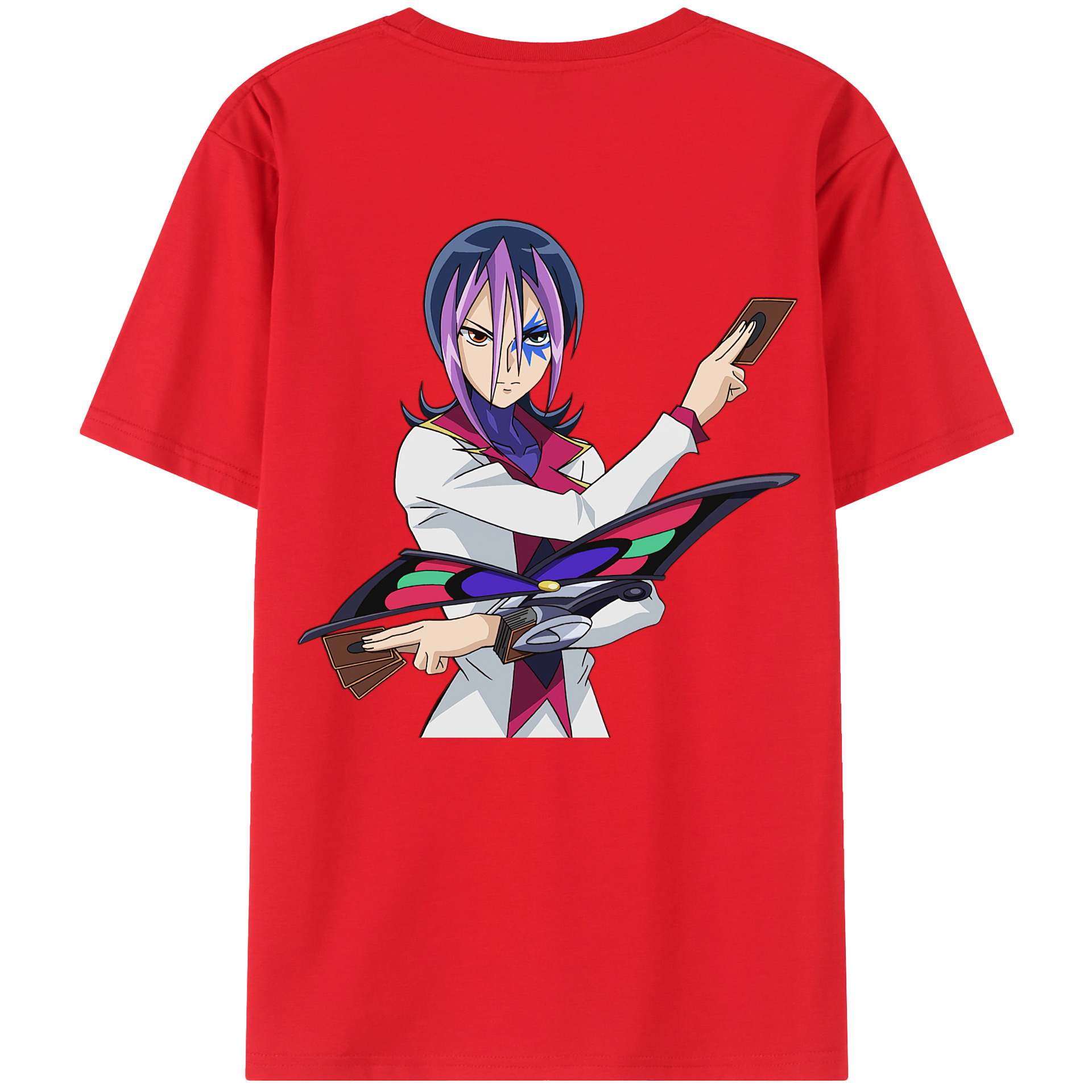 （画像用） 遊☆戯☆王 Yu-Gi-Oh! 綿100％ メンズ半袖Tシャツ（バックプリント） 通気性