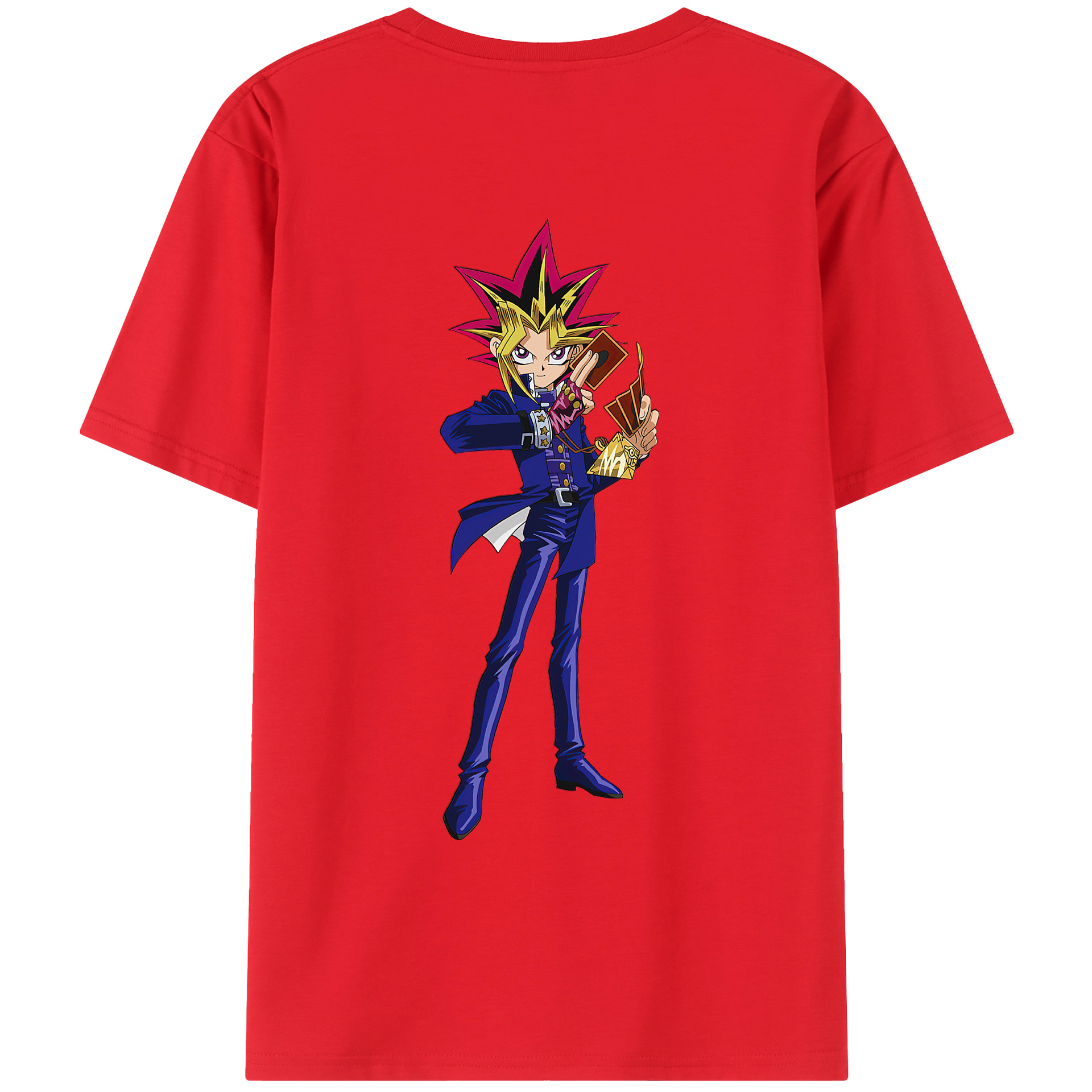 （画像用） 遊☆戯☆王 Yu-Gi-Oh! 綿100％ メンズ半袖Tシャツ（バックプリント） 通気性