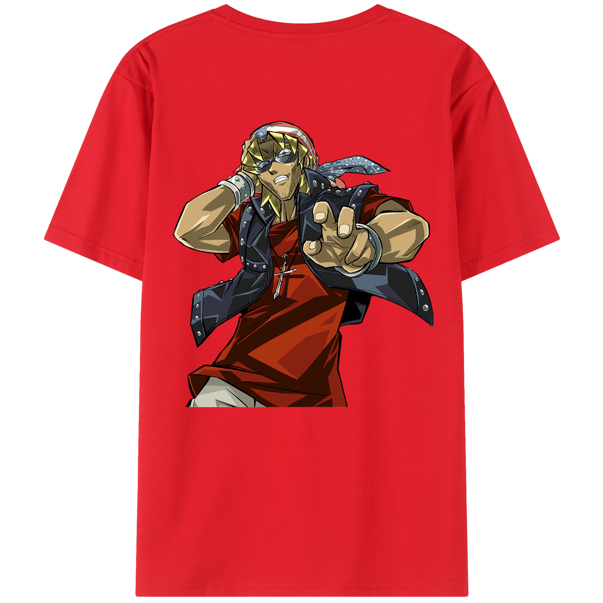 （画像用） 遊☆戯☆王 Yu-Gi-Oh! 綿100％ メンズ半袖Tシャツ（バックプリント） 通気性