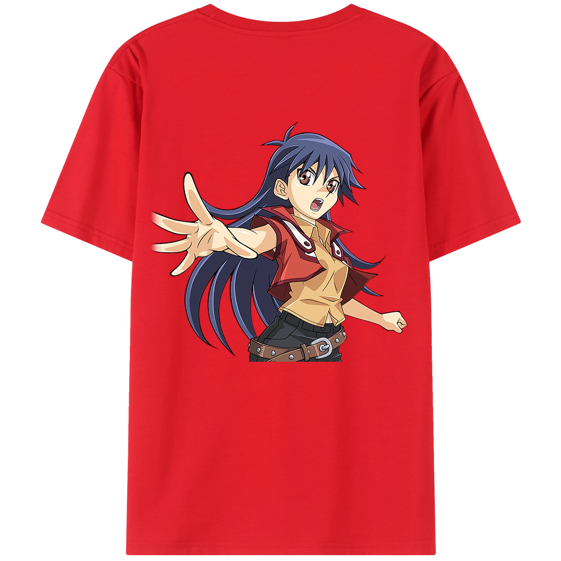 （画像用） 遊☆戯☆王 Yu-Gi-Oh! 綿100％ メンズ半袖Tシャツ（バックプリント） 通気性