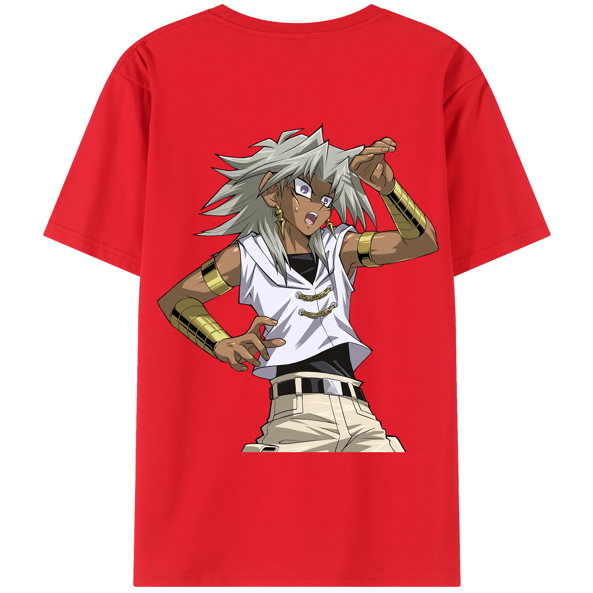 （画像用） 遊☆戯☆王 Yu-Gi-Oh! 綿100％ メンズ半袖Tシャツ（バックプリント） 通気性