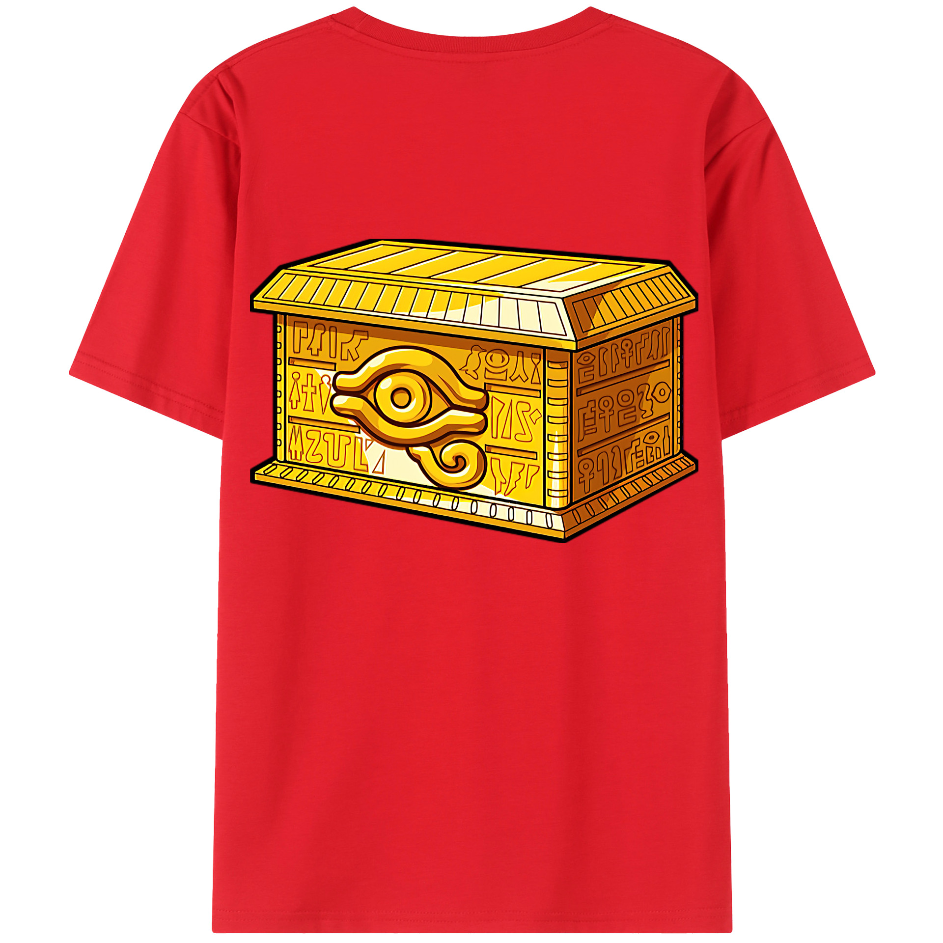 （画像用） 遊☆戯☆王 Yu-Gi-Oh! 綿100％ メンズ半袖Tシャツ（バックプリント） 通気性