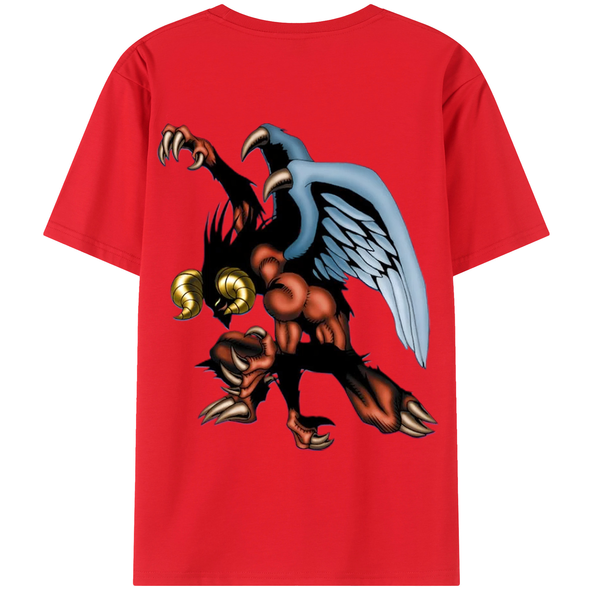 （画像用） 遊☆戯☆王 Yu-Gi-Oh! 綿100％ メンズ半袖Tシャツ（バックプリント） 通気性