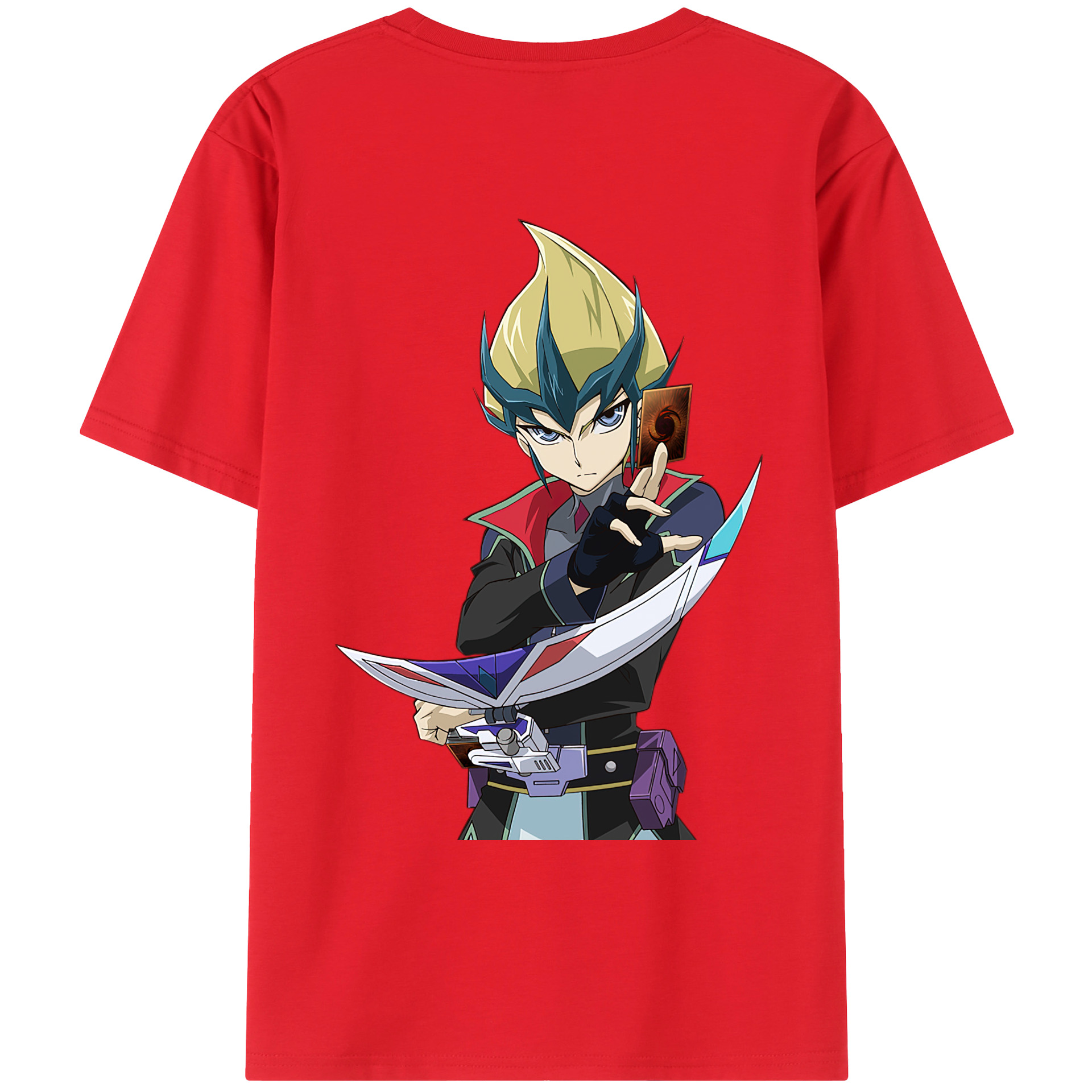 （画像用） 遊☆戯☆王 Yu-Gi-Oh! 綿100％ メンズ半袖Tシャツ（バックプリント） 通気性