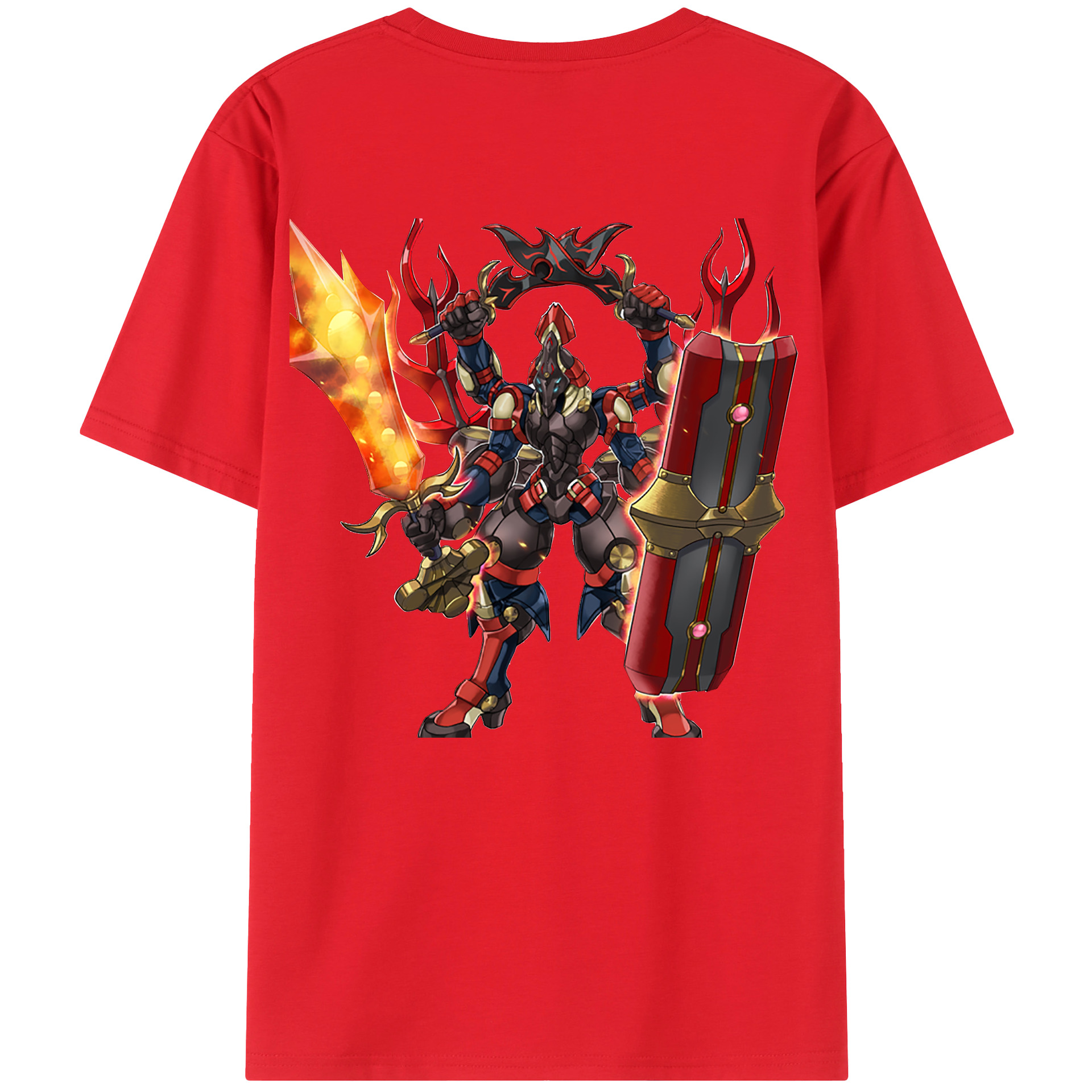 （画像用） 遊☆戯☆王 Yu-Gi-Oh! 綿100％ メンズ半袖Tシャツ（バックプリント） 通気性