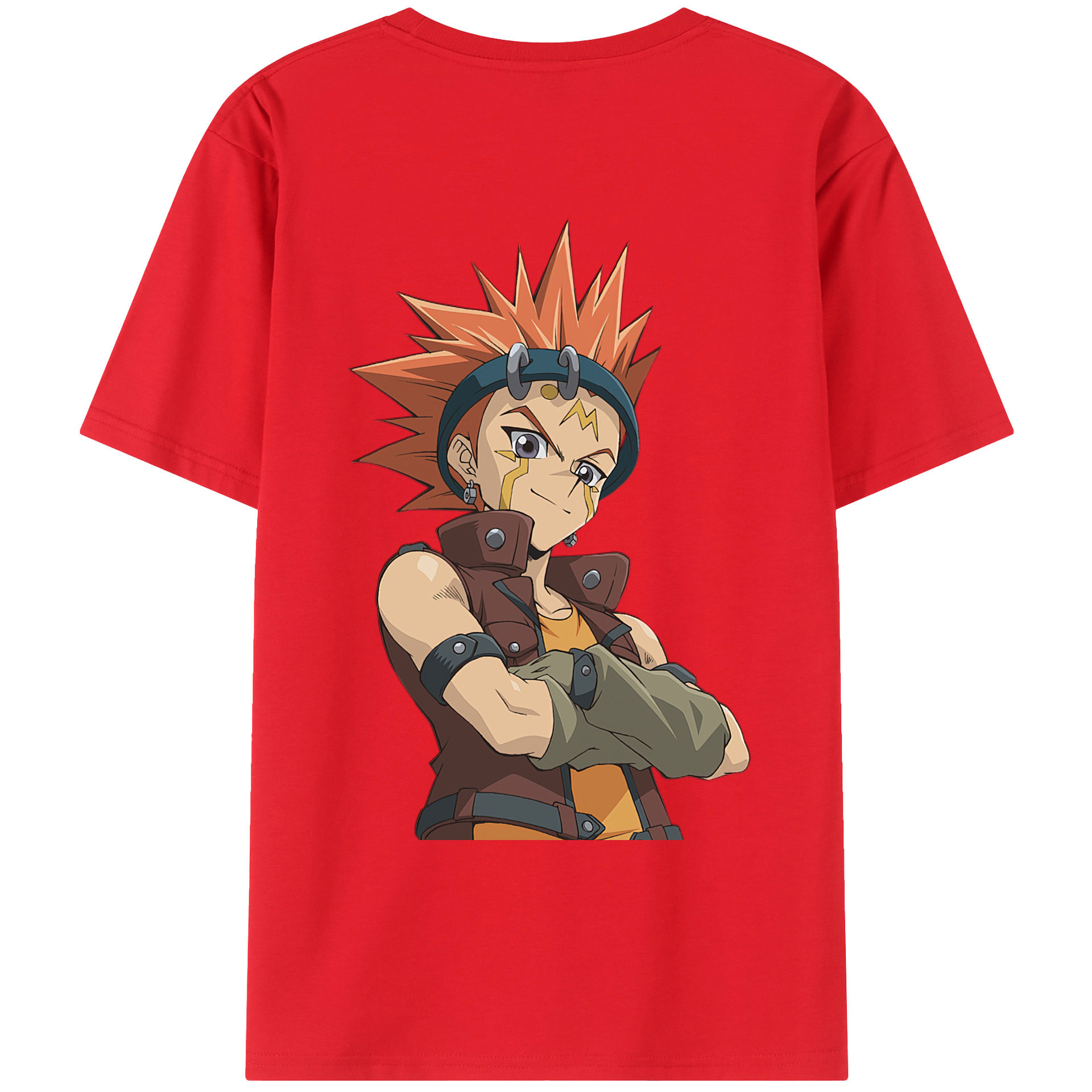 （画像用） 遊☆戯☆王 Yu-Gi-Oh! 綿100％ メンズ半袖Tシャツ（バックプリント） 通気性