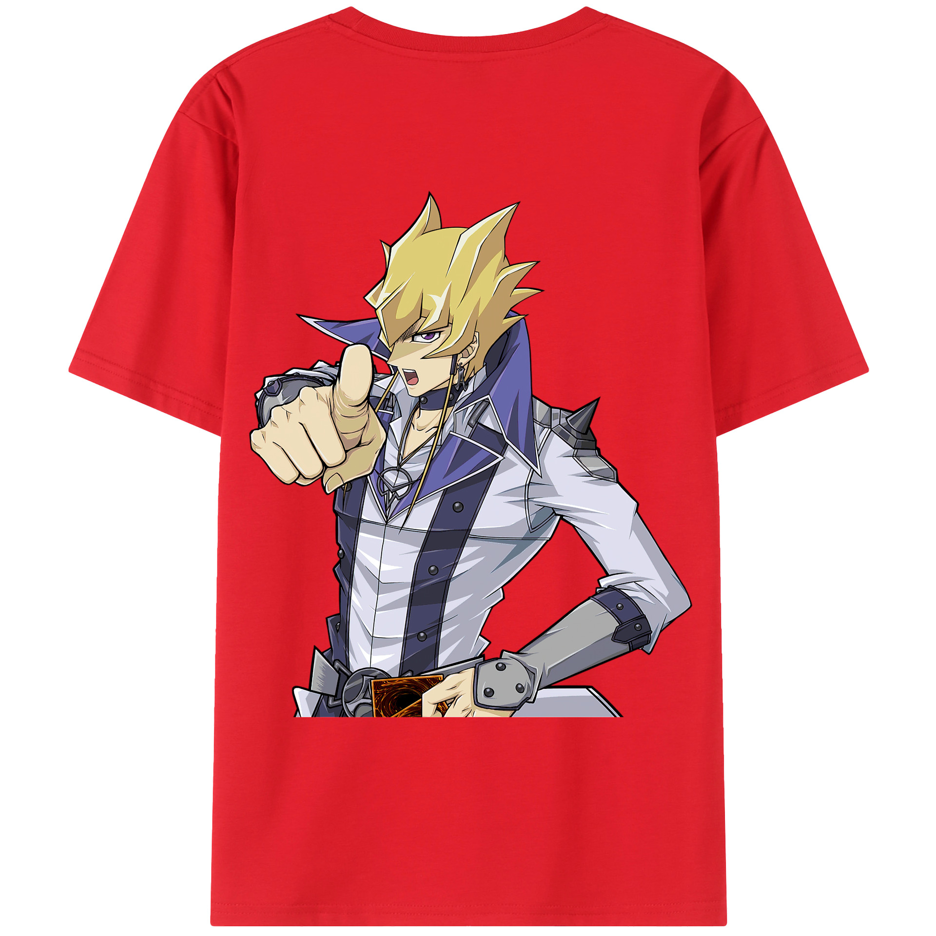 （画像用） 遊☆戯☆王 Yu-Gi-Oh! 綿100％ メンズ半袖Tシャツ（バックプリント） 通気性