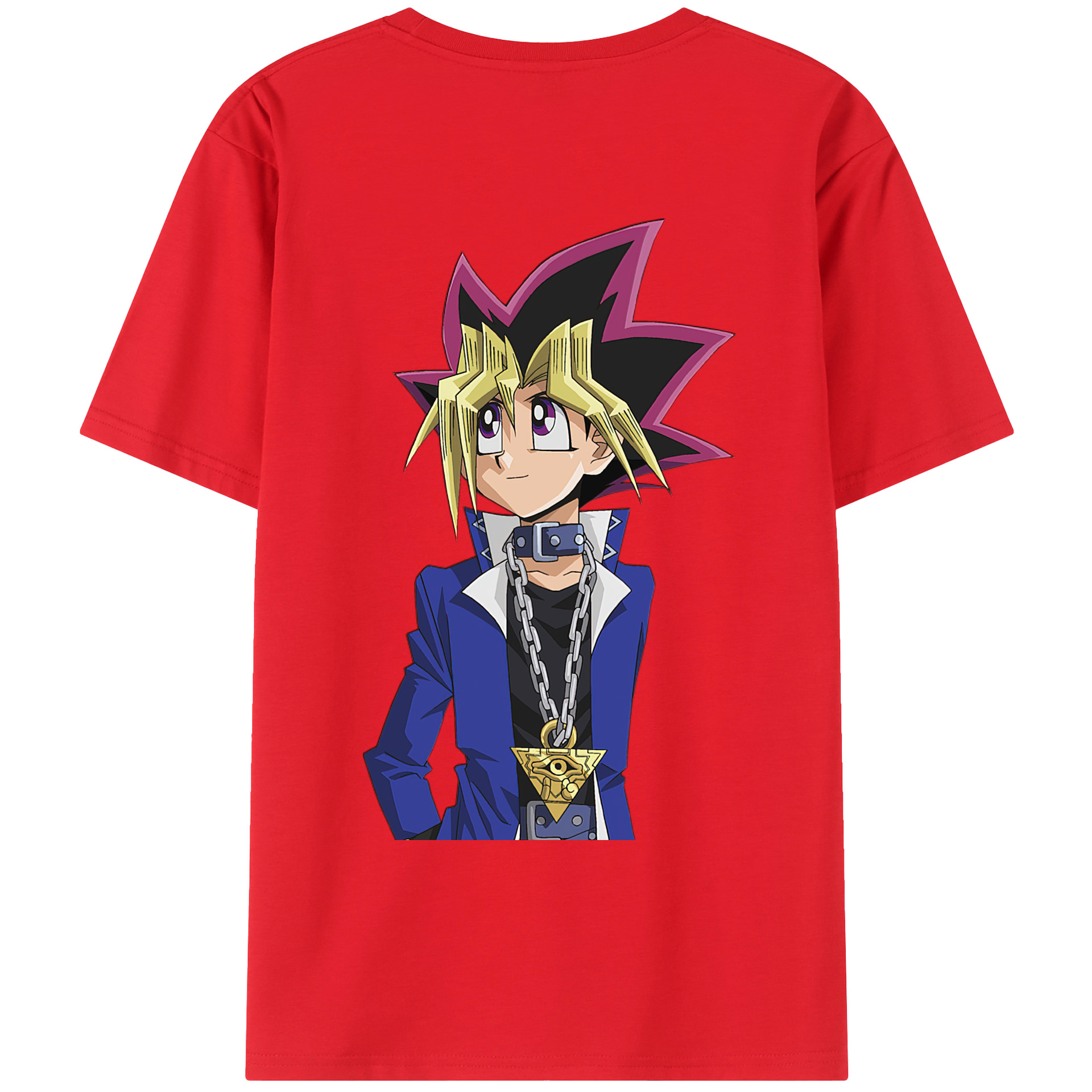 （画像用） 遊☆戯☆王 Yu-Gi-Oh! 綿100％ メンズ半袖Tシャツ（バックプリント） 通気性