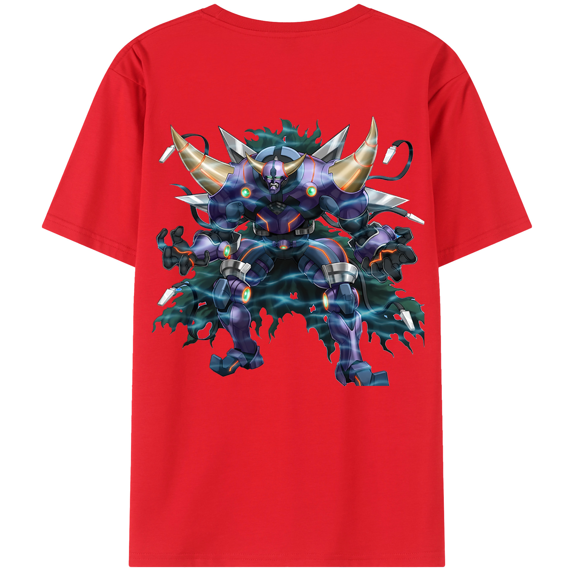 （画像用） 遊☆戯☆王 Yu-Gi-Oh! 綿100％ メンズ半袖Tシャツ（バックプリント） 通気性