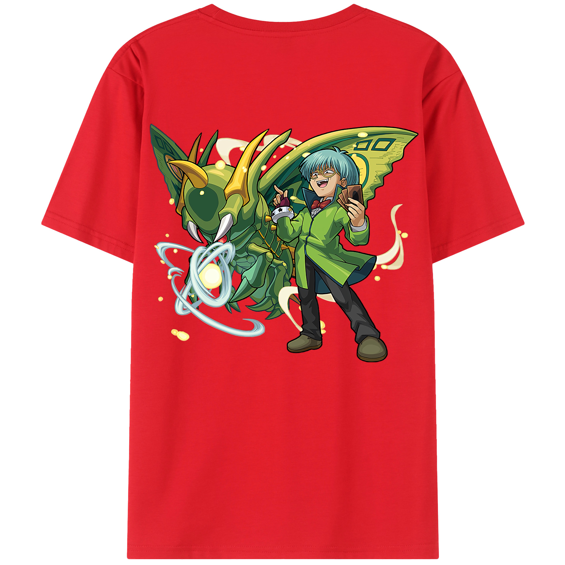 （画像用） 遊☆戯☆王 Yu-Gi-Oh! 綿100％ メンズ半袖Tシャツ（バックプリント） 通気性