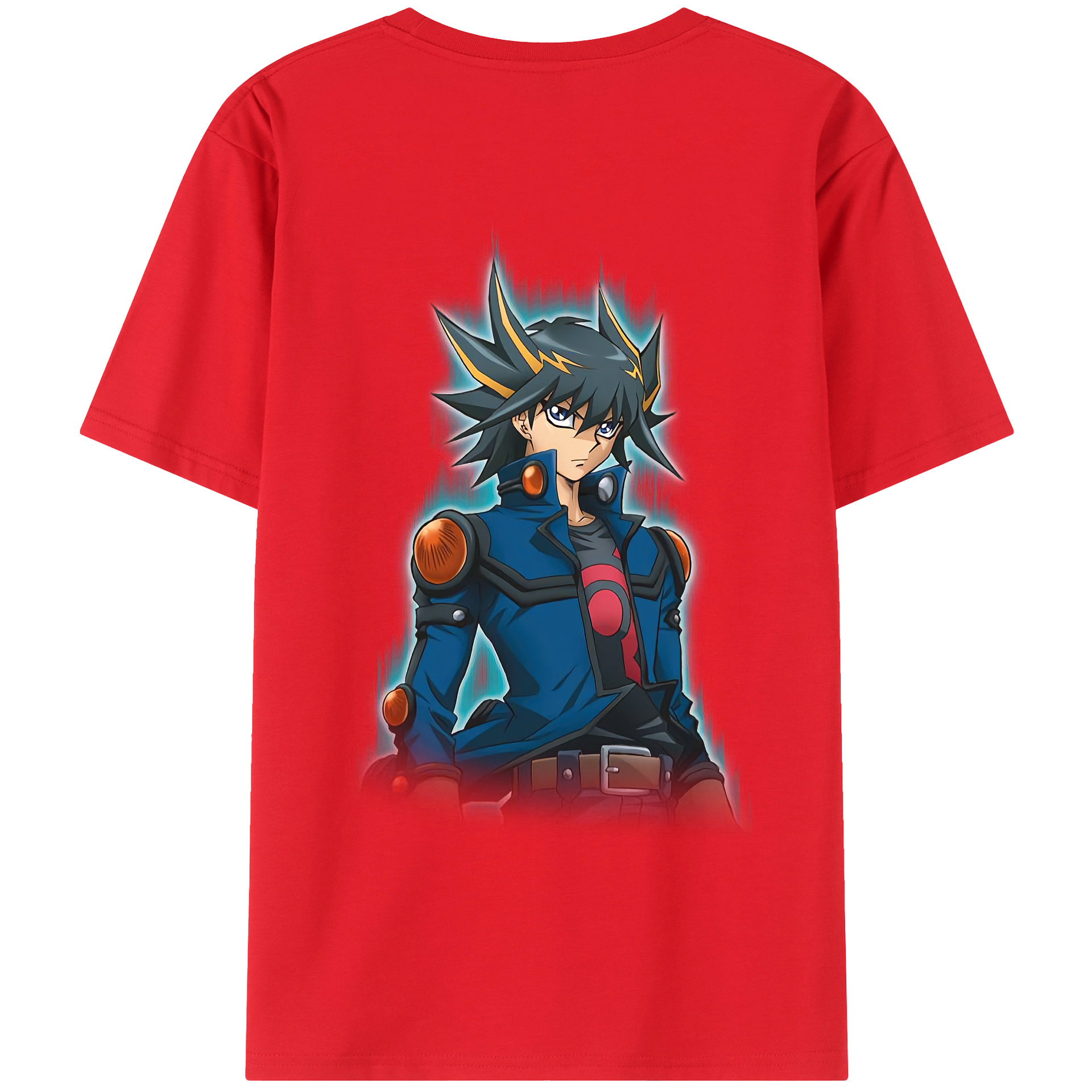 （画像用） 遊☆戯☆王 Yu-Gi-Oh! 綿100％ メンズ半袖Tシャツ（バックプリント） 通気性