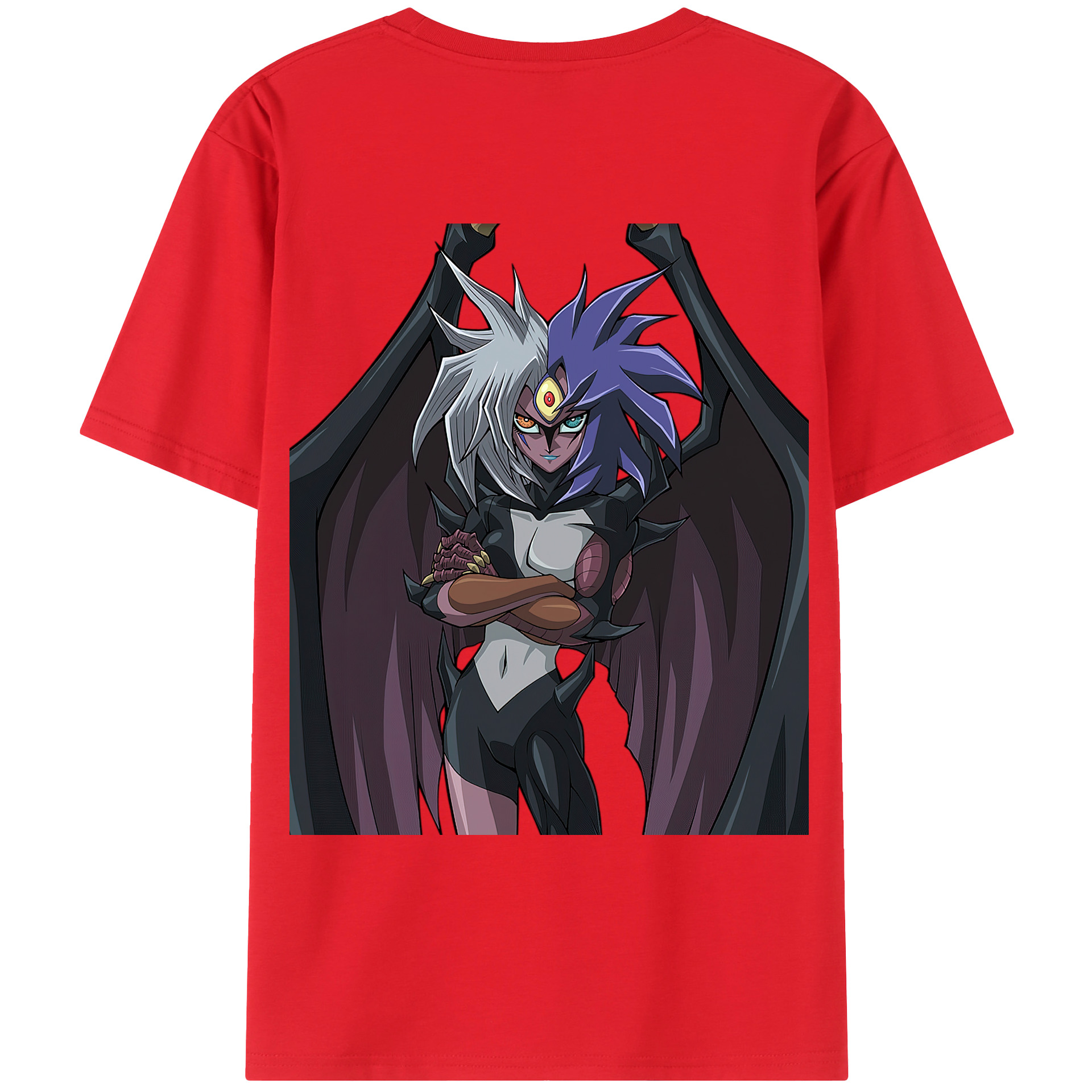 （画像用） 遊☆戯☆王 Yu-Gi-Oh! 綿100％ メンズ半袖Tシャツ（バックプリント） 通気性