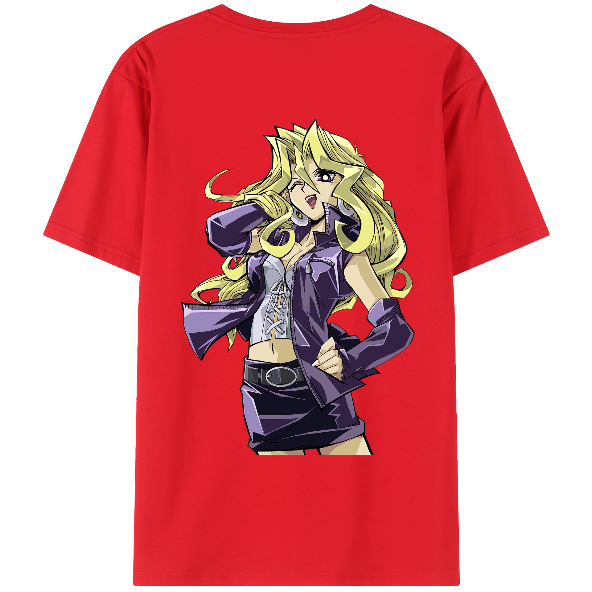 （画像用） 遊☆戯☆王 Yu-Gi-Oh! 綿100％ メンズ半袖Tシャツ（バックプリント） 通気性