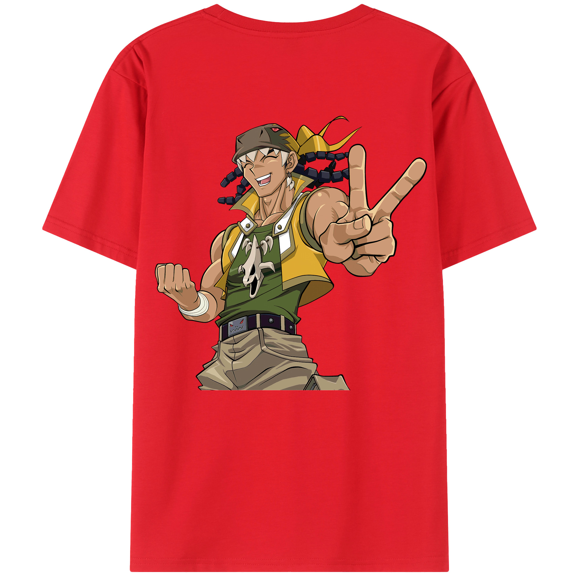 （画像用） 遊☆戯☆王 Yu-Gi-Oh! 綿100％ メンズ半袖Tシャツ（バックプリント） 通気性