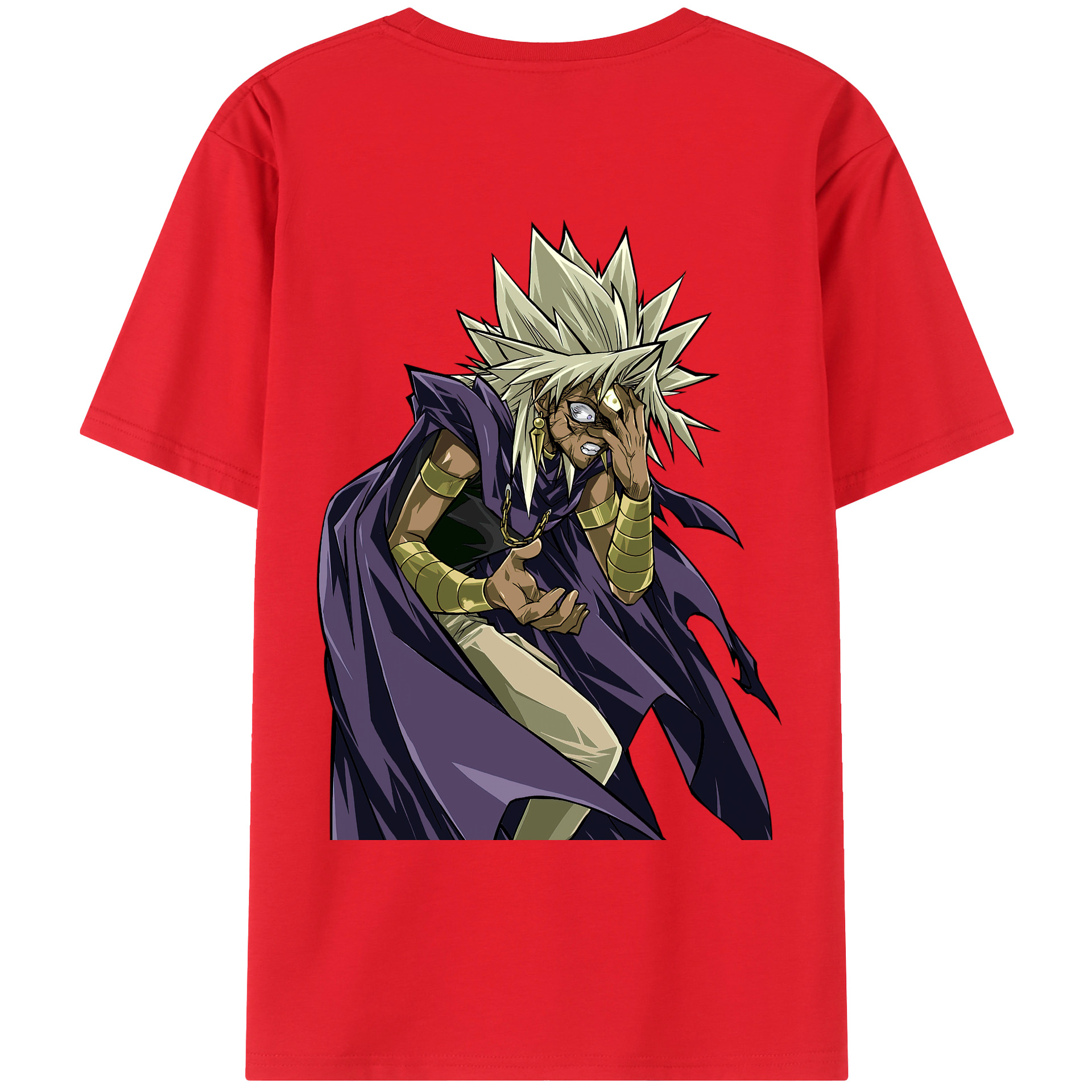 （画像用） 遊☆戯☆王 Yu-Gi-Oh! 綿100％ メンズ半袖Tシャツ（バックプリント） 通気性