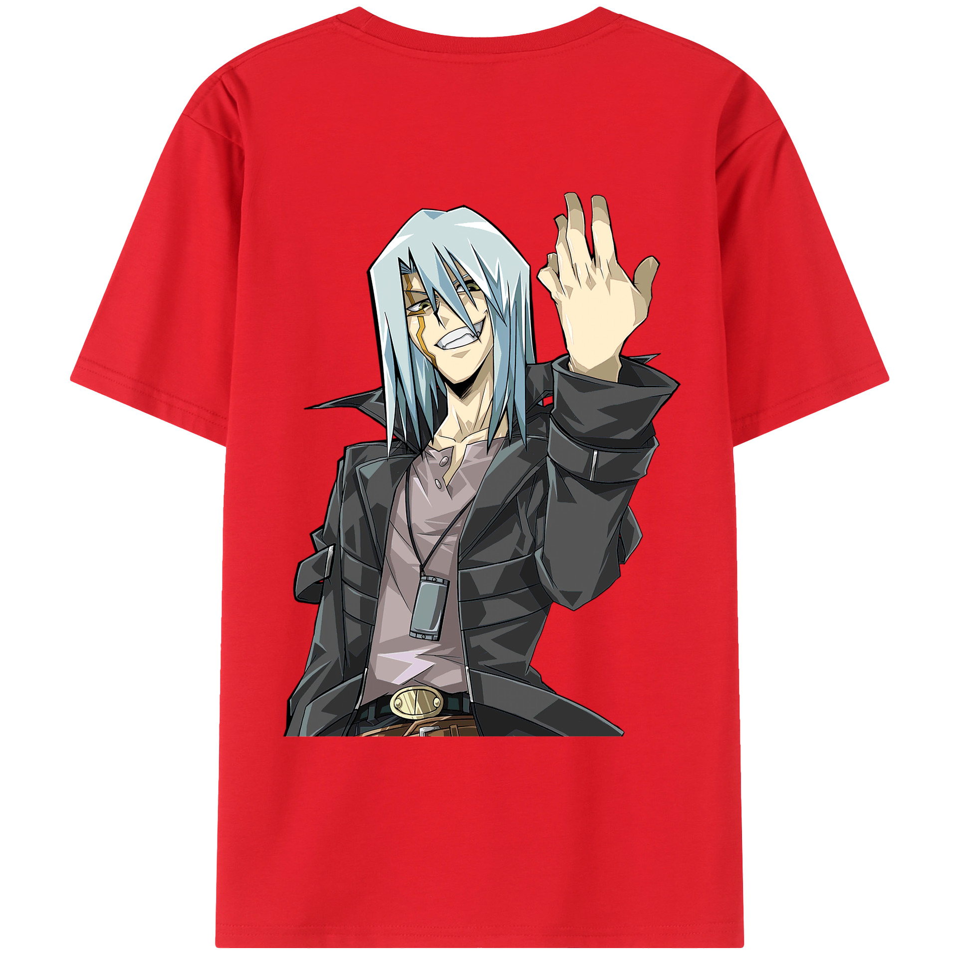 （画像用） 遊☆戯☆王 Yu-Gi-Oh! 綿100％ メンズ半袖Tシャツ（バックプリント） 通気性