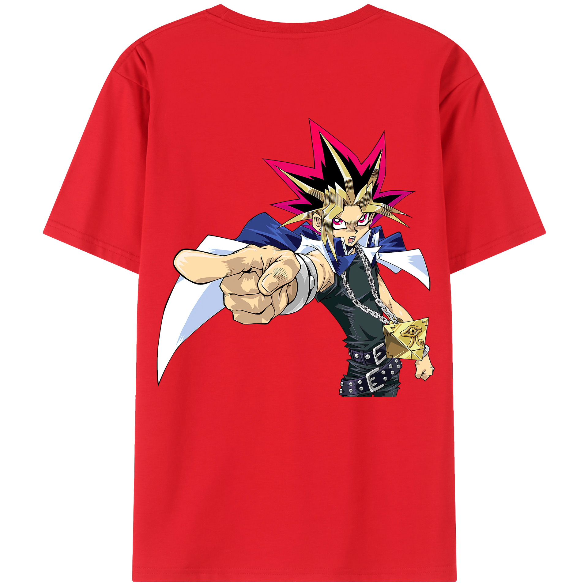 （画像用） 遊☆戯☆王 Yu-Gi-Oh! 綿100％ メンズ半袖Tシャツ（バックプリント） 通気性
