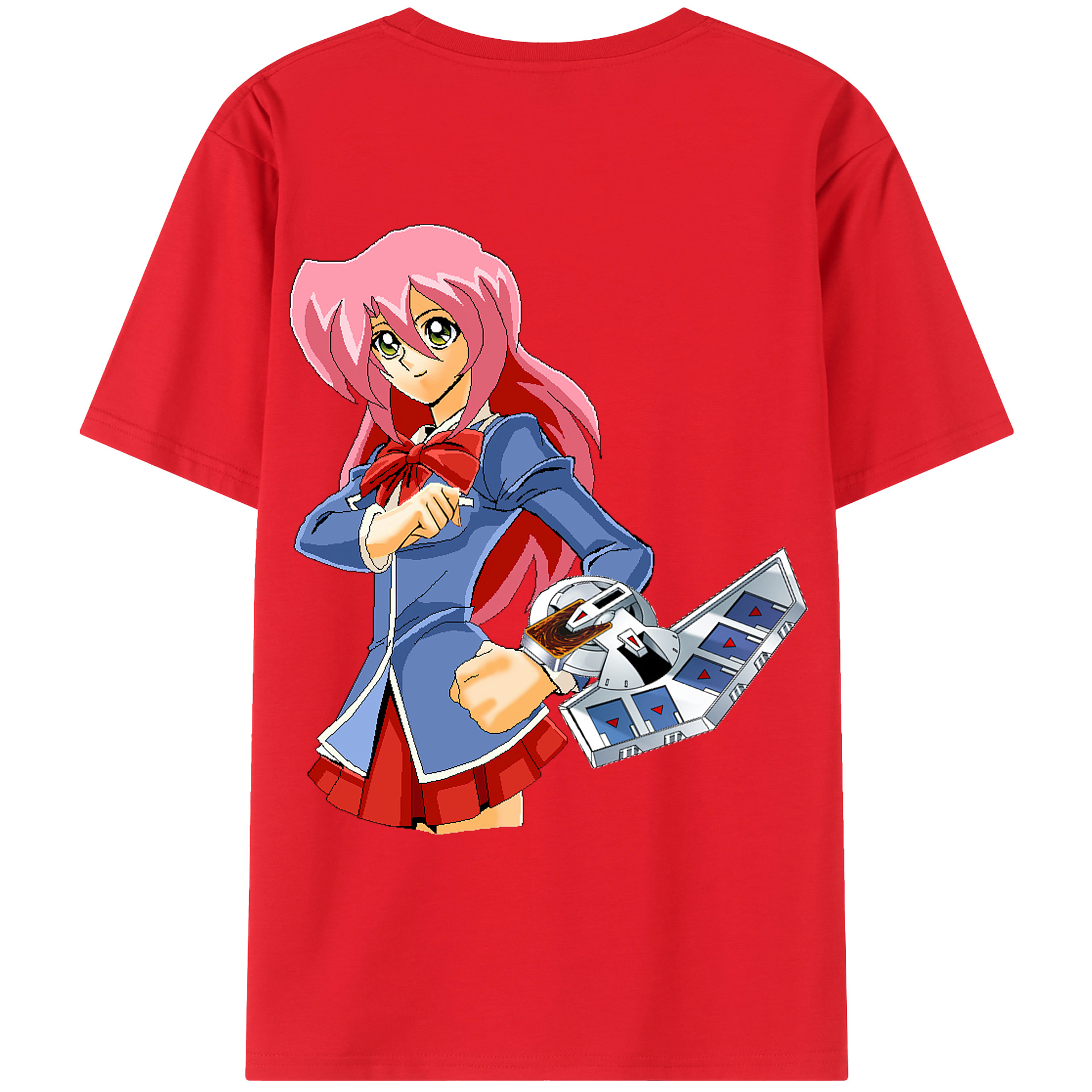 （画像用） 遊☆戯☆王 Yu-Gi-Oh! 綿100％ メンズ半袖Tシャツ（バックプリント） 通気性
