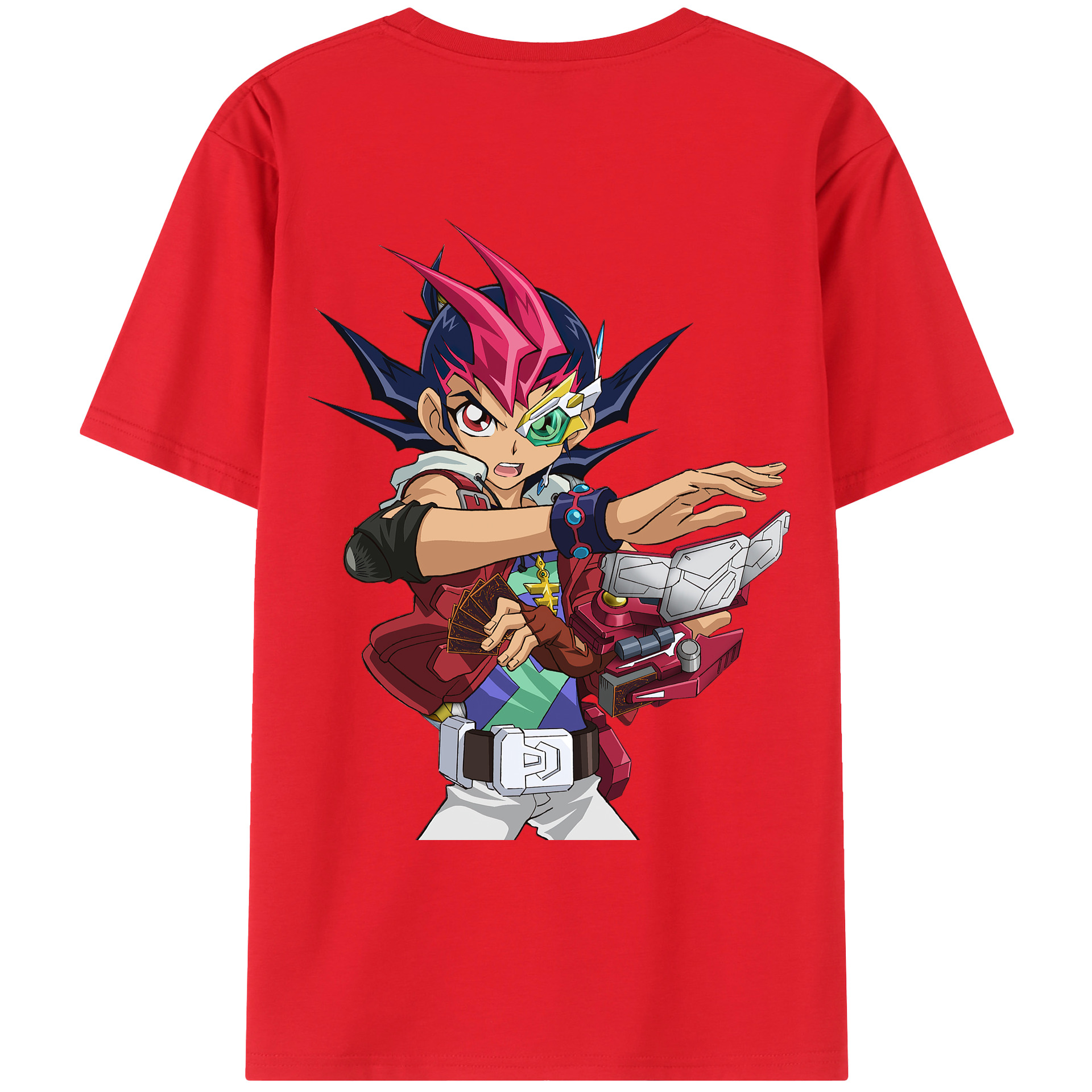 （画像用） 遊☆戯☆王 Yu-Gi-Oh! 綿100％ メンズ半袖Tシャツ（バックプリント） 通気性