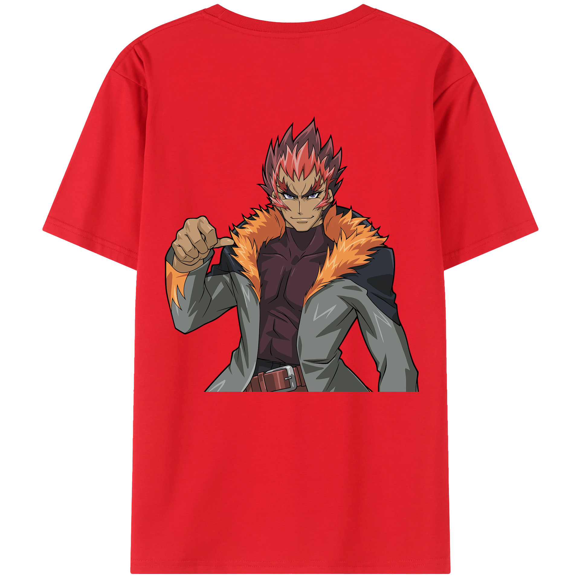 （画像用） 遊☆戯☆王 Yu-Gi-Oh! 綿100％ メンズ半袖Tシャツ（バックプリント） 通気性