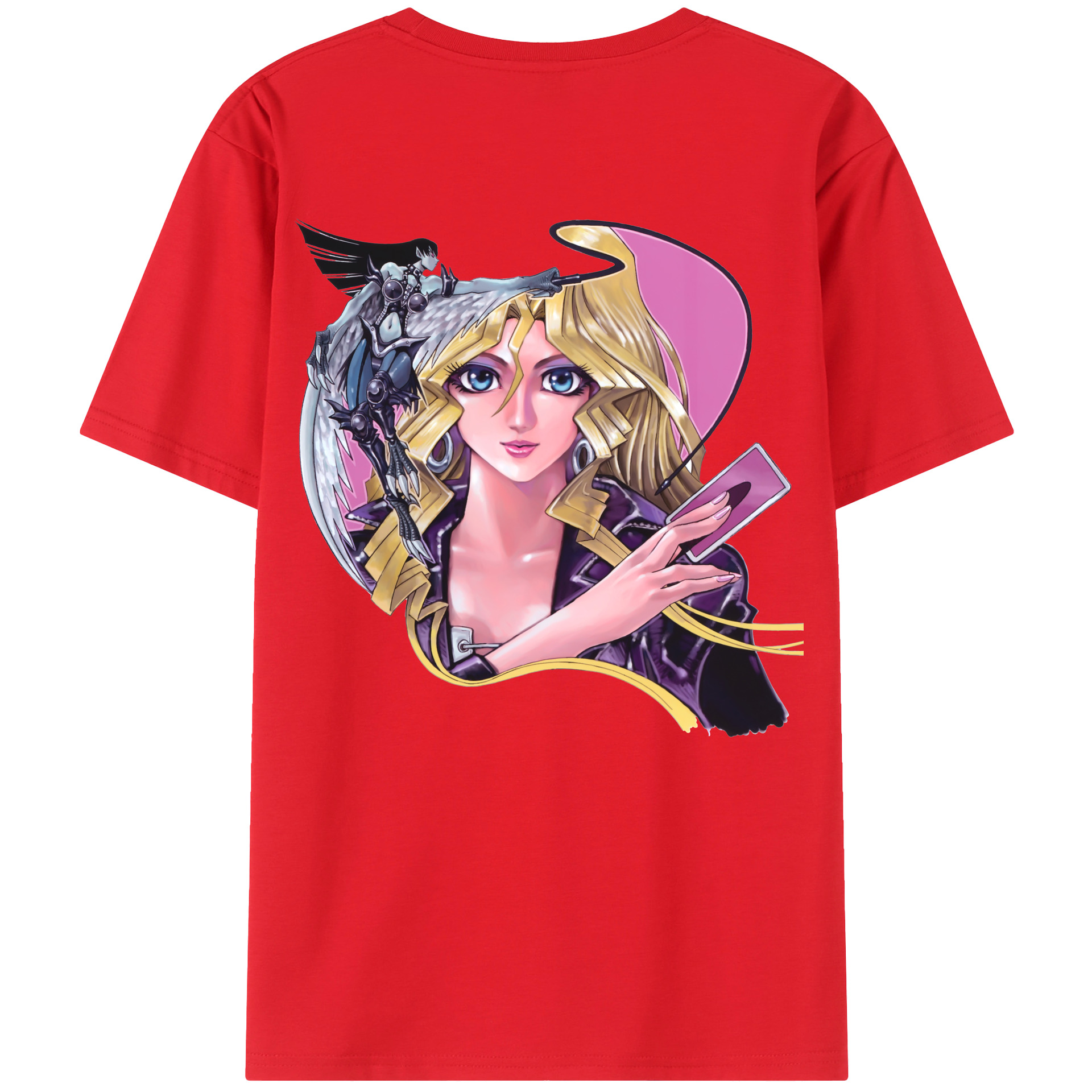 （画像用） 遊☆戯☆王 Yu-Gi-Oh! 綿100％ メンズ半袖Tシャツ（バックプリント） 通気性