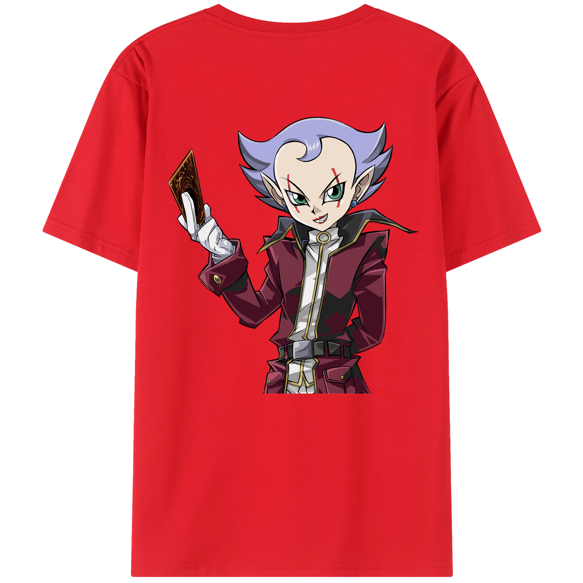 （画像用） 遊☆戯☆王 Yu-Gi-Oh! 綿100％ メンズ半袖Tシャツ（バックプリント） 通気性