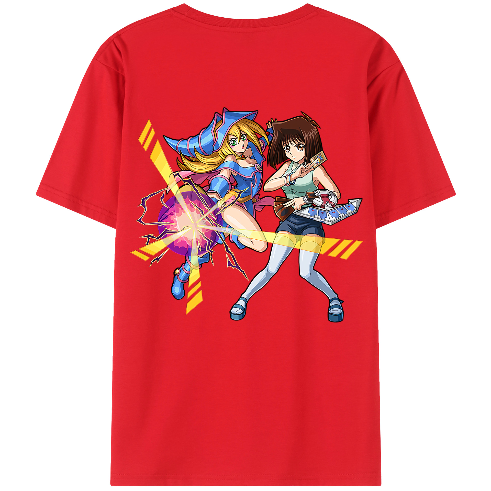 （画像用） 遊☆戯☆王 Yu-Gi-Oh! 綿100％ メンズ半袖Tシャツ（バックプリント） 通気性