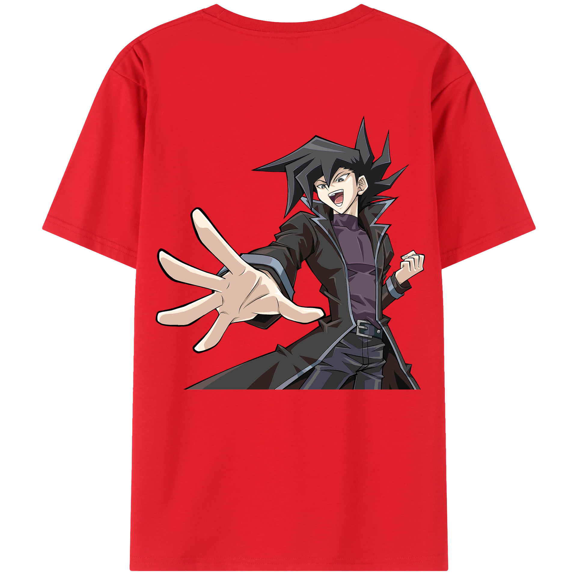 （画像用） 遊☆戯☆王 Yu-Gi-Oh! 綿100％ メンズ半袖Tシャツ（バックプリント） 通気性