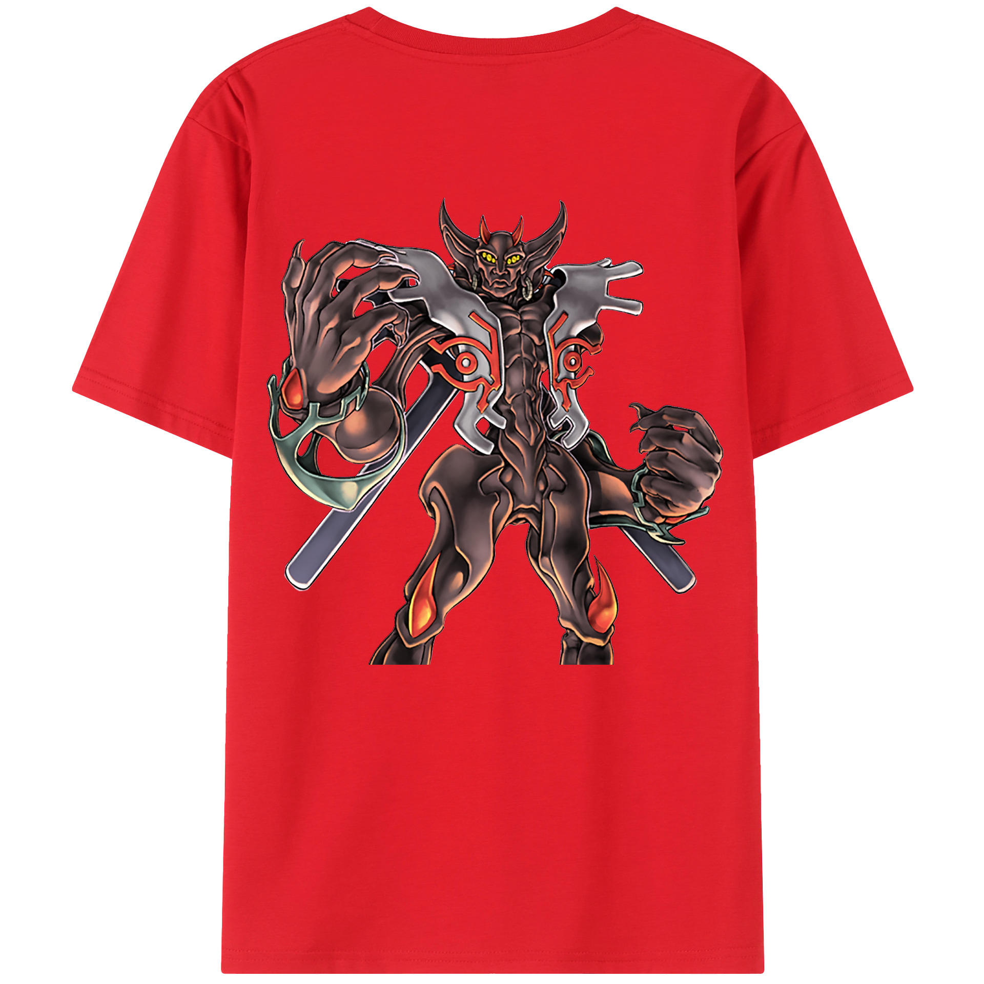 （画像用） 遊☆戯☆王 Yu-Gi-Oh! 綿100％ メンズ半袖Tシャツ（バックプリント） 通気性