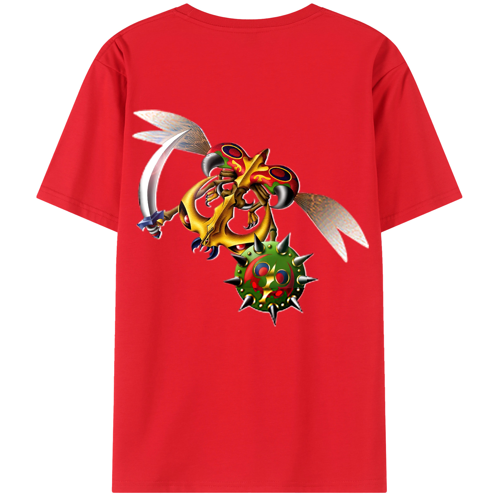 （画像用） 遊☆戯☆王 Yu-Gi-Oh! 綿100％ メンズ半袖Tシャツ（バックプリント） 通気性