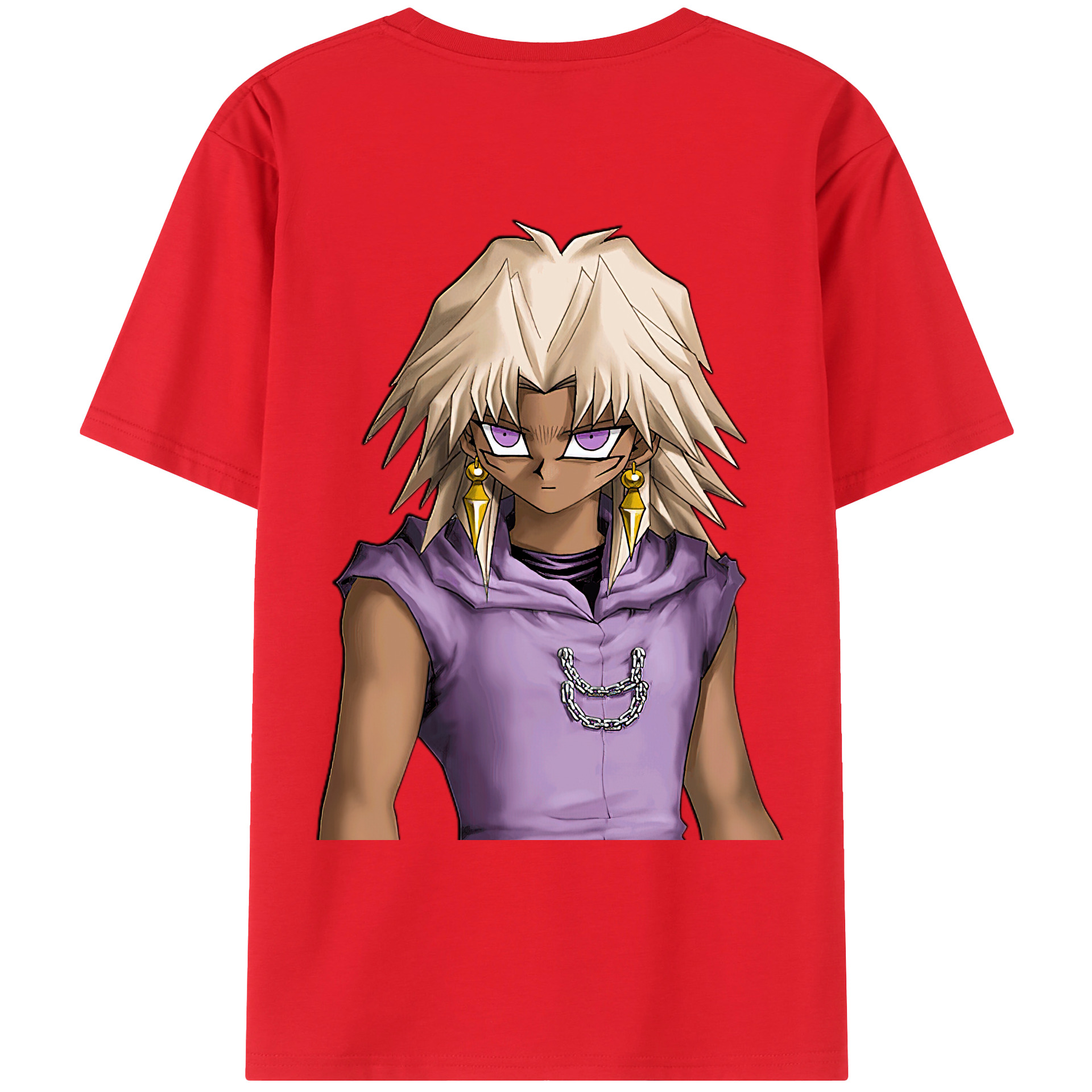 （画像用） 遊☆戯☆王 Yu-Gi-Oh! 綿100％ メンズ半袖Tシャツ（バックプリント） 通気性