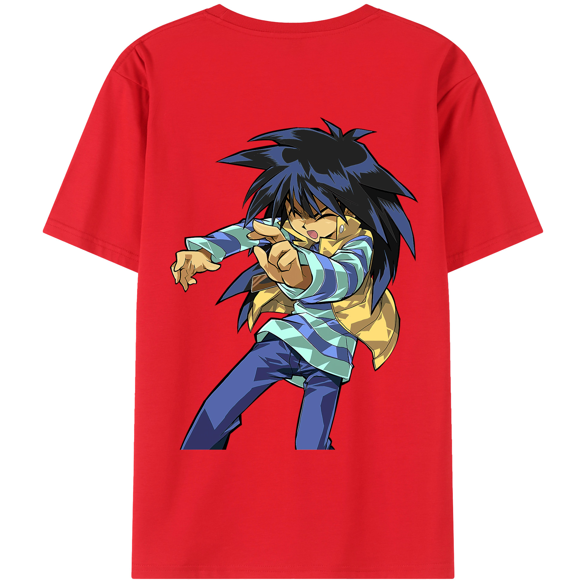 （画像用） 遊☆戯☆王 Yu-Gi-Oh! 綿100％ メンズ半袖Tシャツ（バックプリント） 通気性