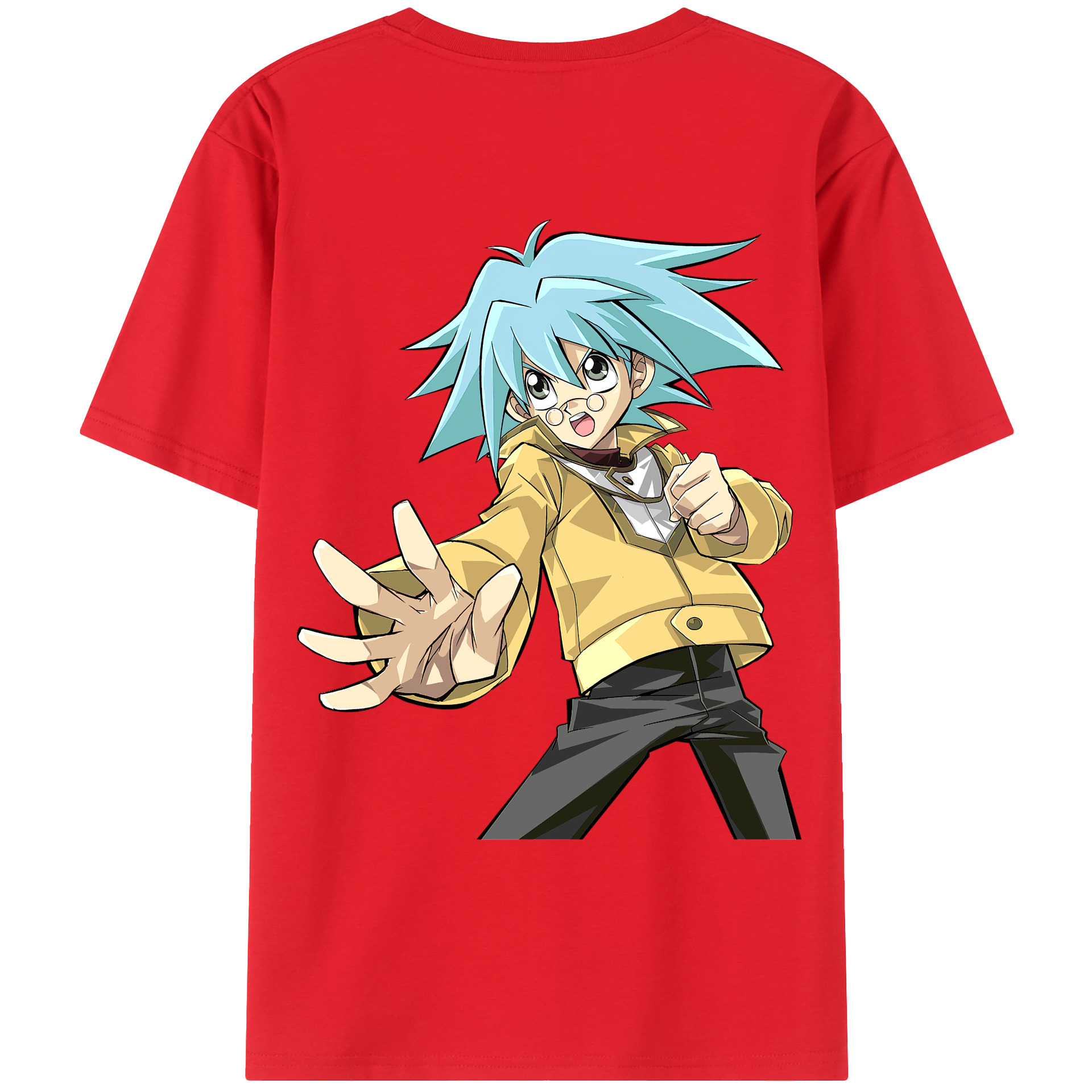 （画像用） 遊☆戯☆王 Yu-Gi-Oh! 綿100％ メンズ半袖Tシャツ（バックプリント） 通気性