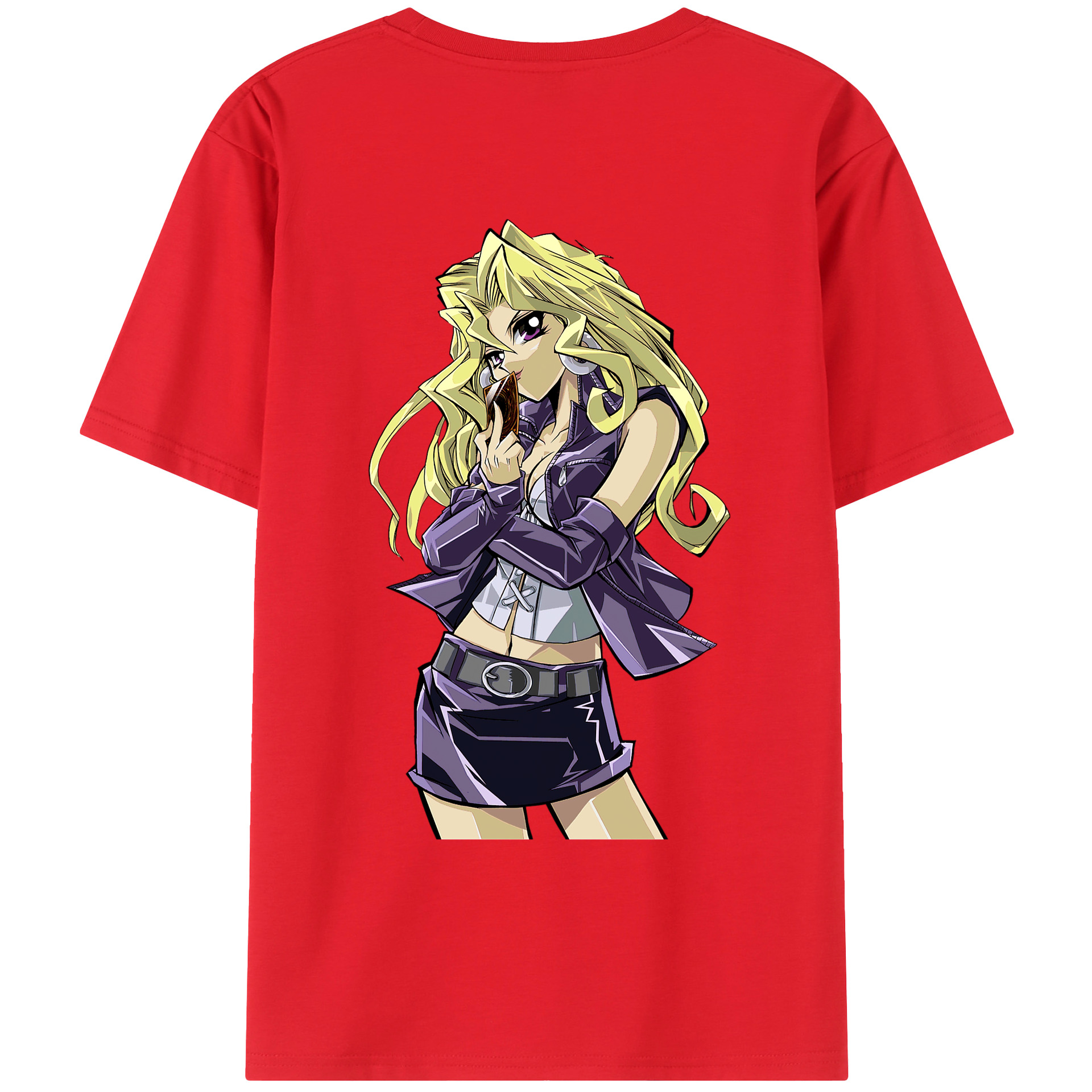 （画像用） 遊☆戯☆王 Yu-Gi-Oh! 綿100％ メンズ半袖Tシャツ（バックプリント） 通気性