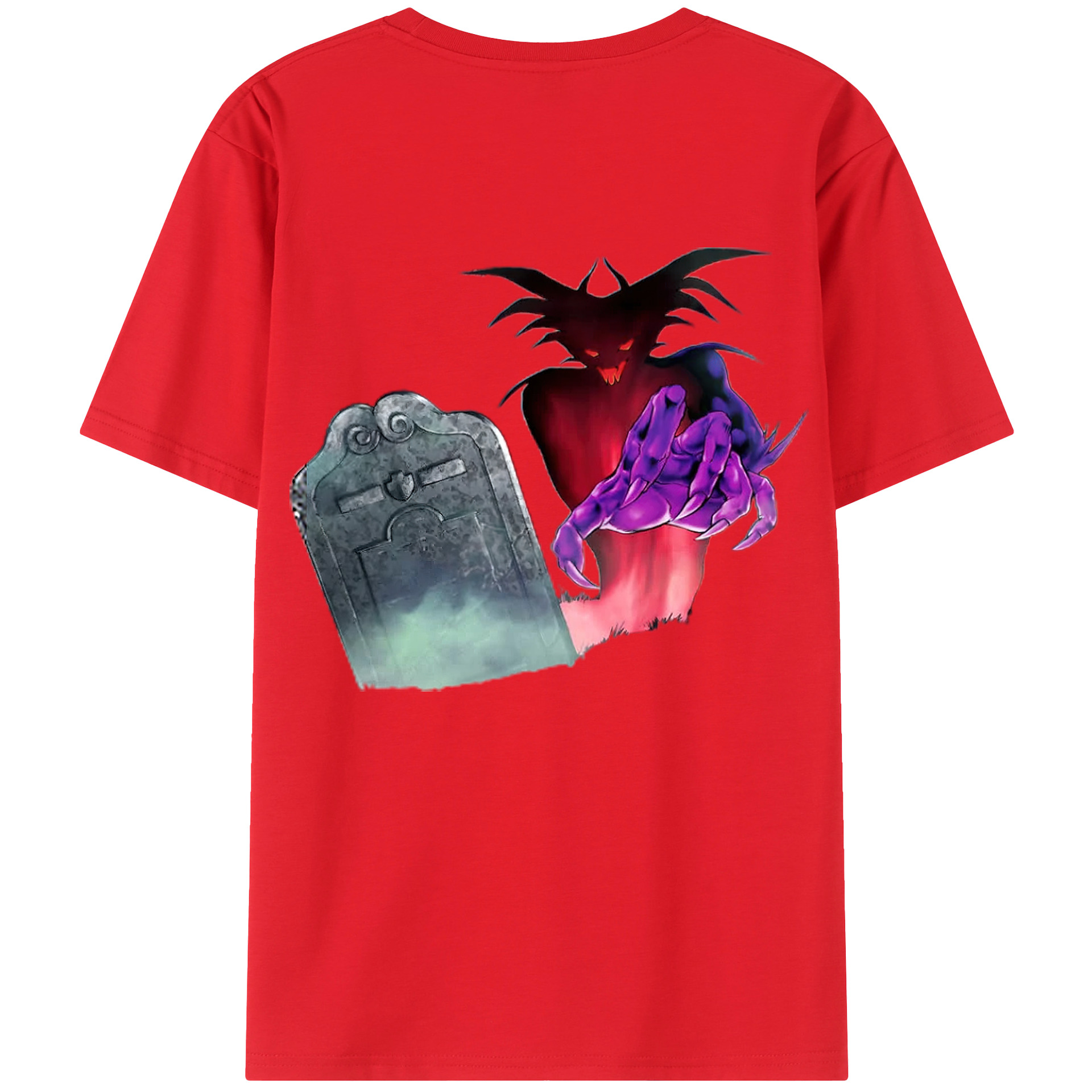 （画像用） 遊☆戯☆王 Yu-Gi-Oh! 綿100％ メンズ半袖Tシャツ（バックプリント） 通気性