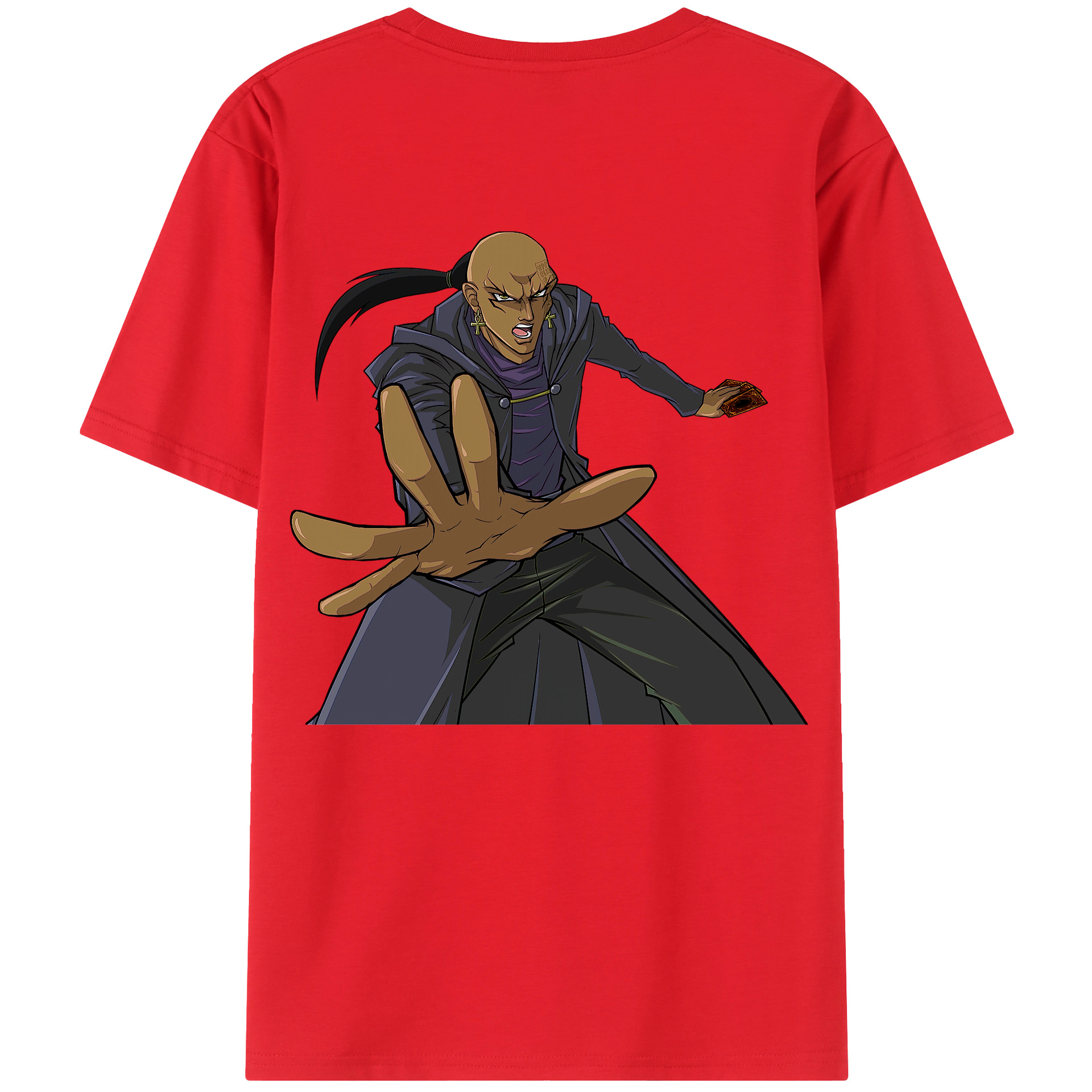 （画像用） 遊☆戯☆王 Yu-Gi-Oh! 綿100％ メンズ半袖Tシャツ（バックプリント） 通気性