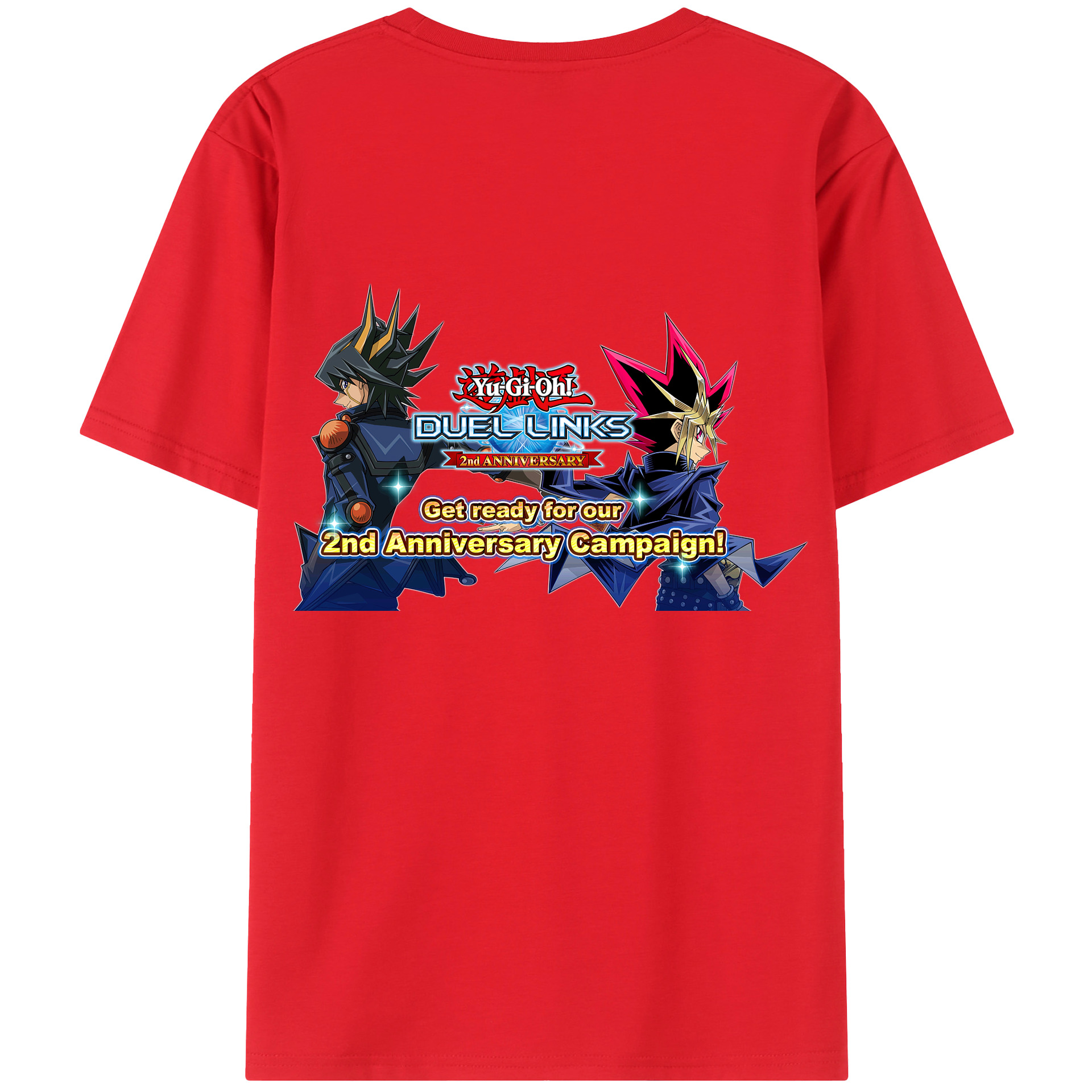 （画像用） 遊☆戯☆王 Yu-Gi-Oh! 綿100％ メンズ半袖Tシャツ（バックプリント） 通気性