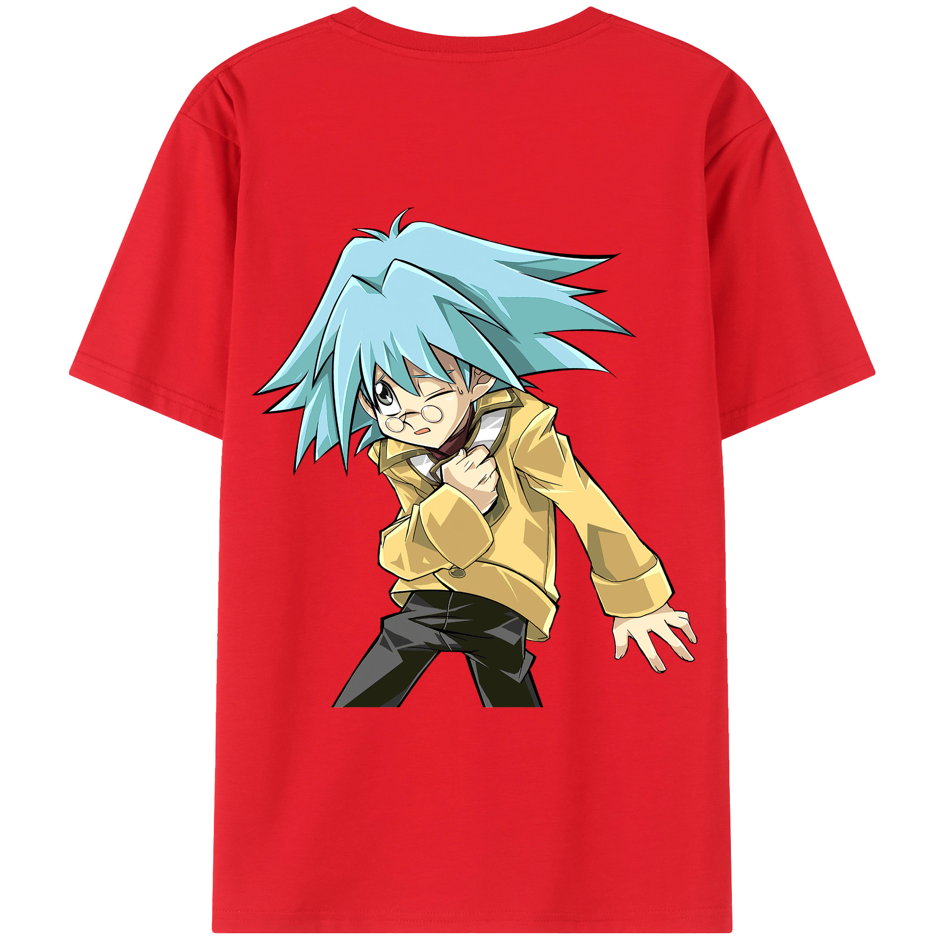 （画像用） 遊☆戯☆王 Yu-Gi-Oh! 綿100％ メンズ半袖Tシャツ（バックプリント） 通気性