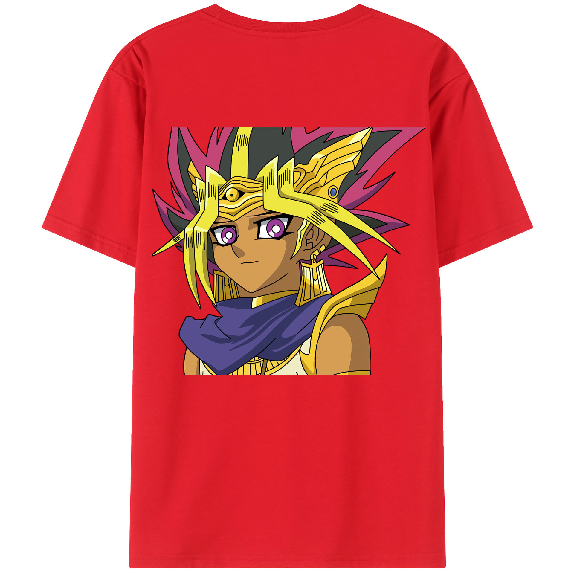 （画像用） 遊☆戯☆王 Yu-Gi-Oh! 綿100％ メンズ半袖Tシャツ（バックプリント） 通気性