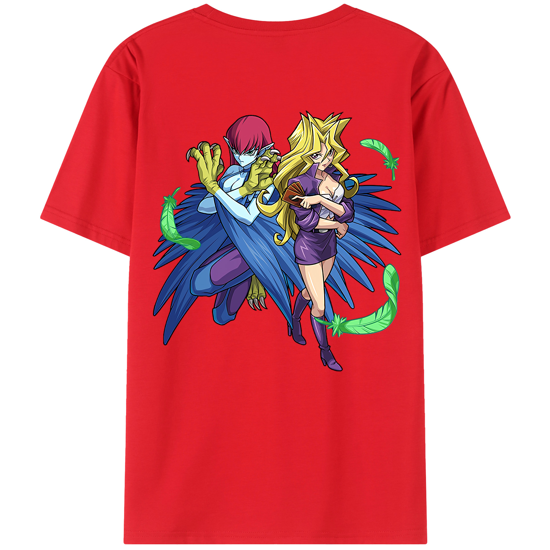 （画像用） 遊☆戯☆王 Yu-Gi-Oh! 綿100％ メンズ半袖Tシャツ（バックプリント） 通気性