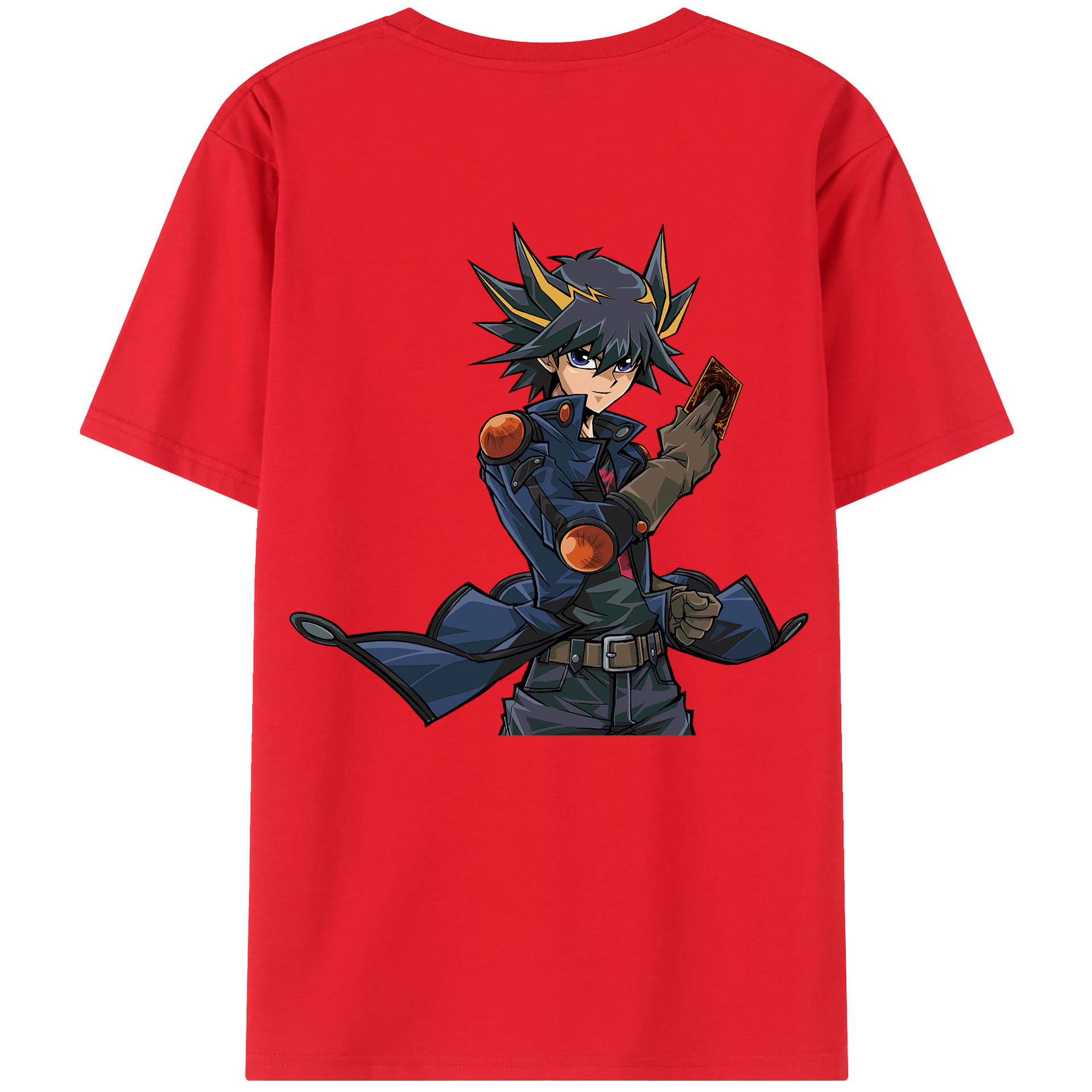 （画像用） 遊☆戯☆王 Yu-Gi-Oh! 綿100％ メンズ半袖Tシャツ（バックプリント） 通気性