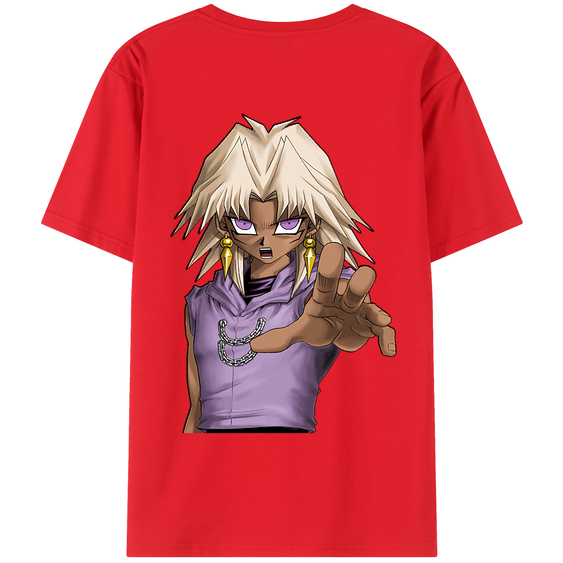 （画像用） 遊☆戯☆王 Yu-Gi-Oh! 綿100％ メンズ半袖Tシャツ（バックプリント） 通気性